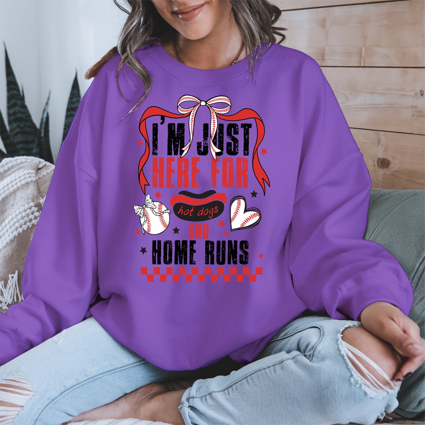 Here For Hot Dogs Baseball Shirt Sport Tee Hoodie Sweatshirt