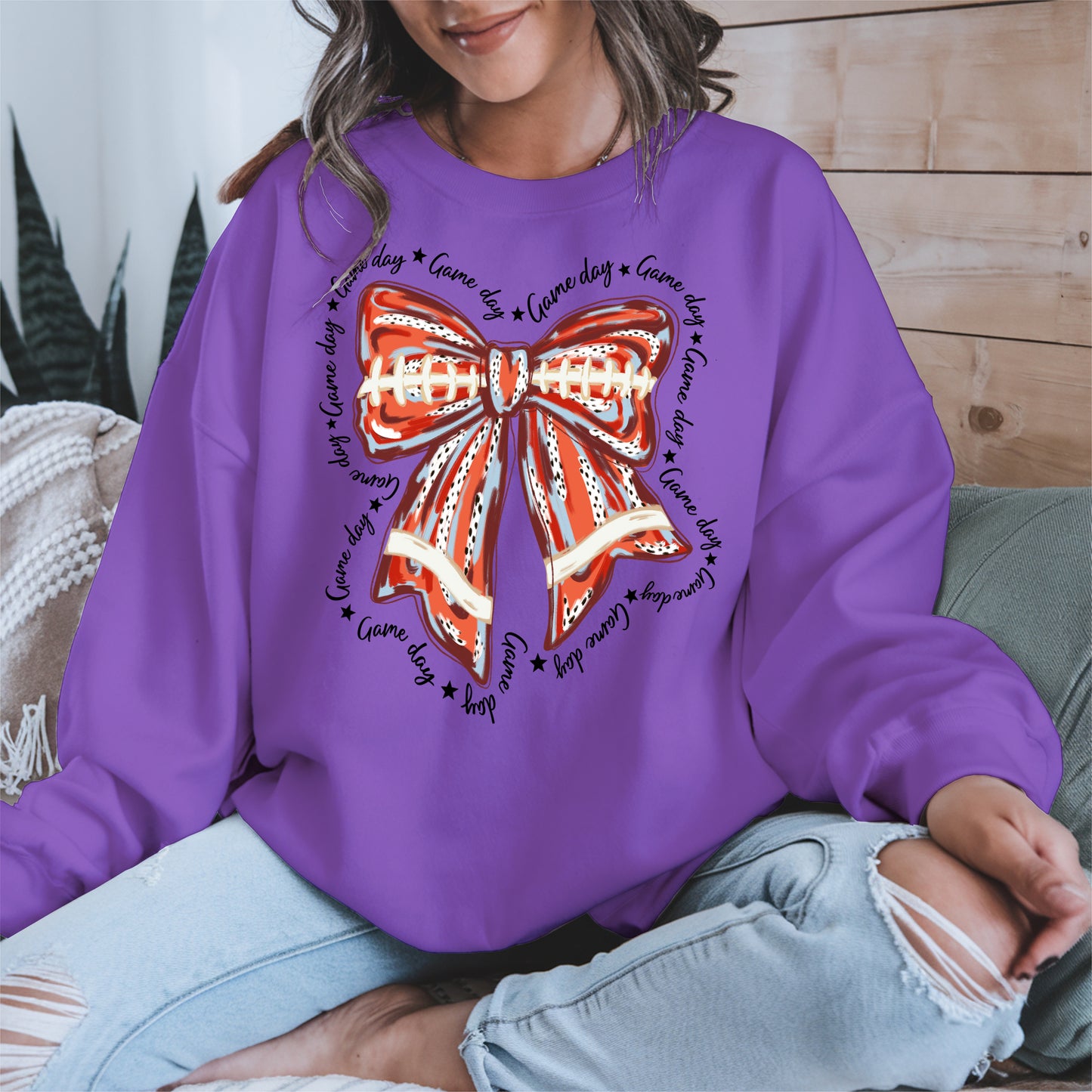 Baseball Bow Shirt Sport Tee Hoodie Sweatshirt Gift for Fans and Moms