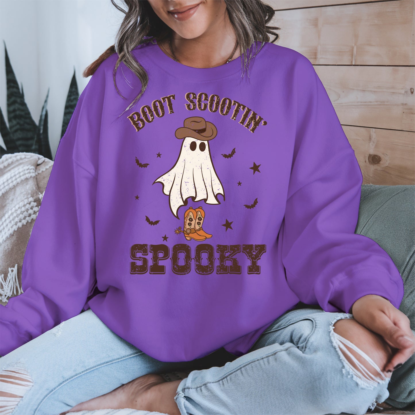 Boot Scootin Spooky Ghost Tee