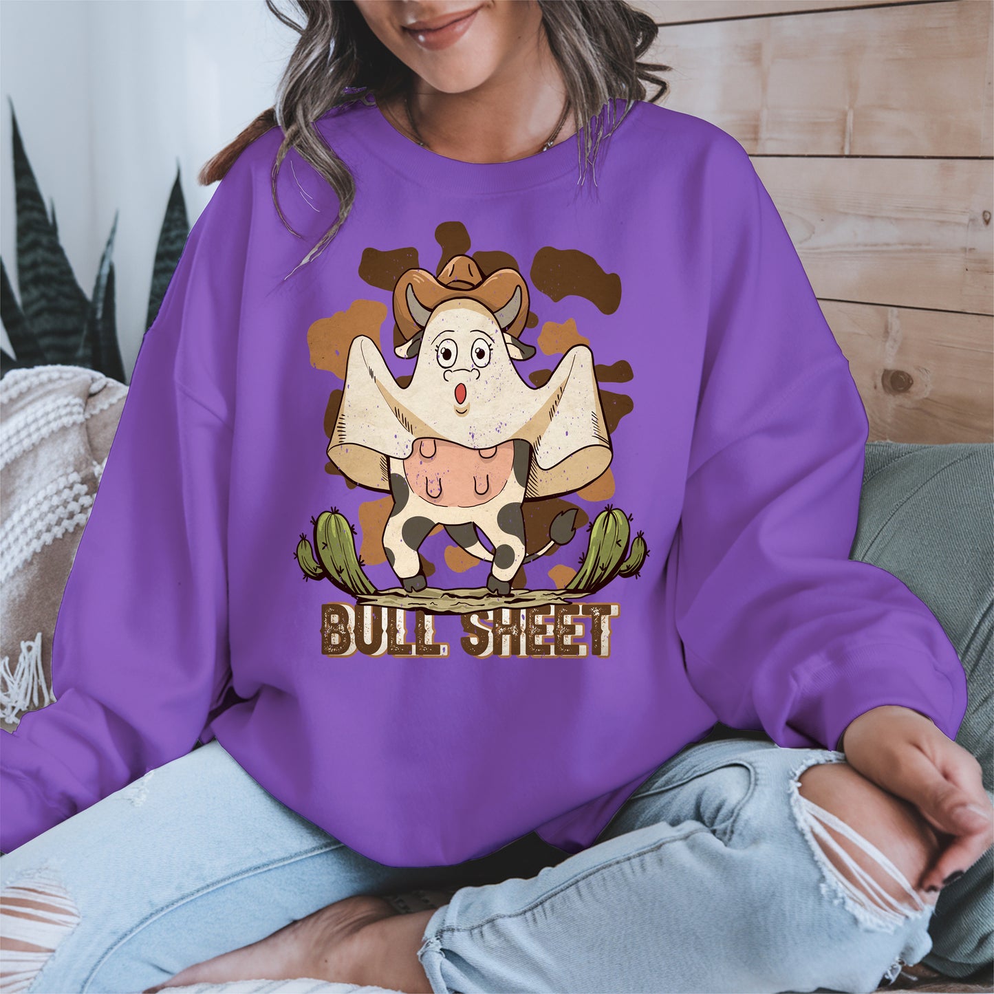 Bull Sheet Funny Ghost Cow Tee