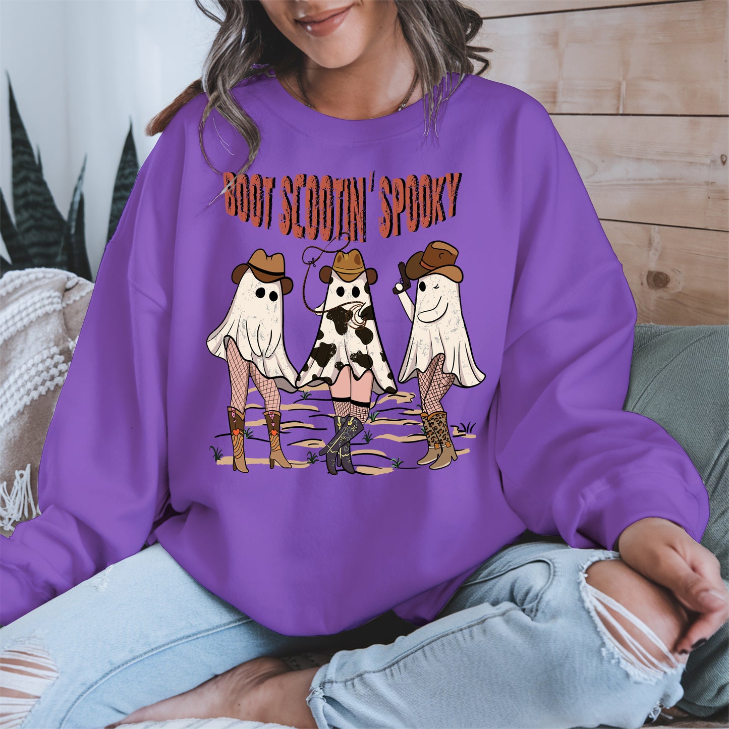 Boot Scootin' Spooky Cowgirl Halloween Tee