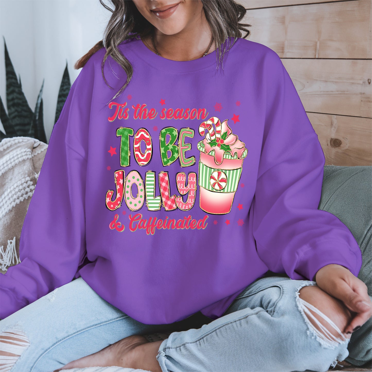 Tis the Season to Be Jolly and Caffeinated Shirt