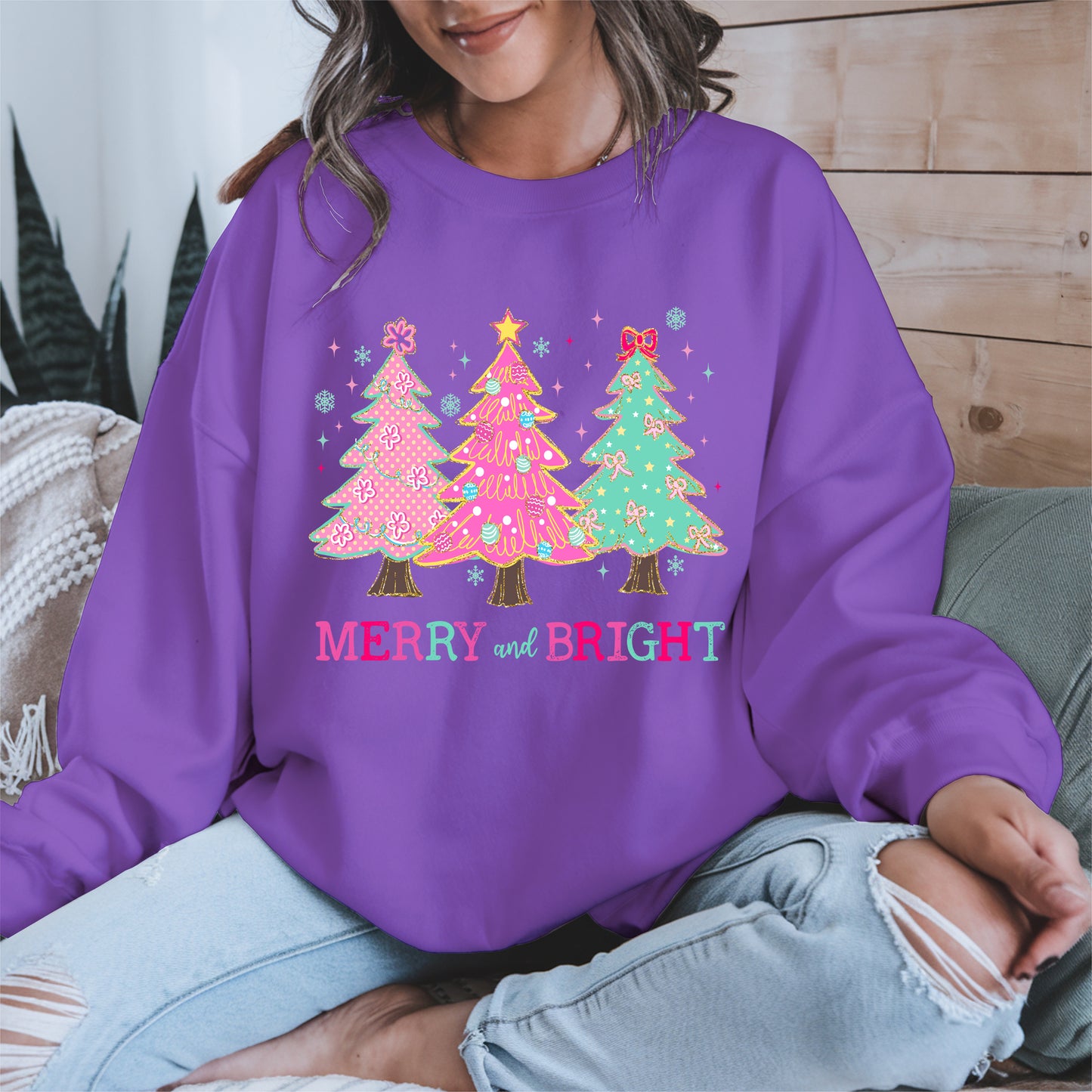 Merry and Bright Christmas Tree Shirt