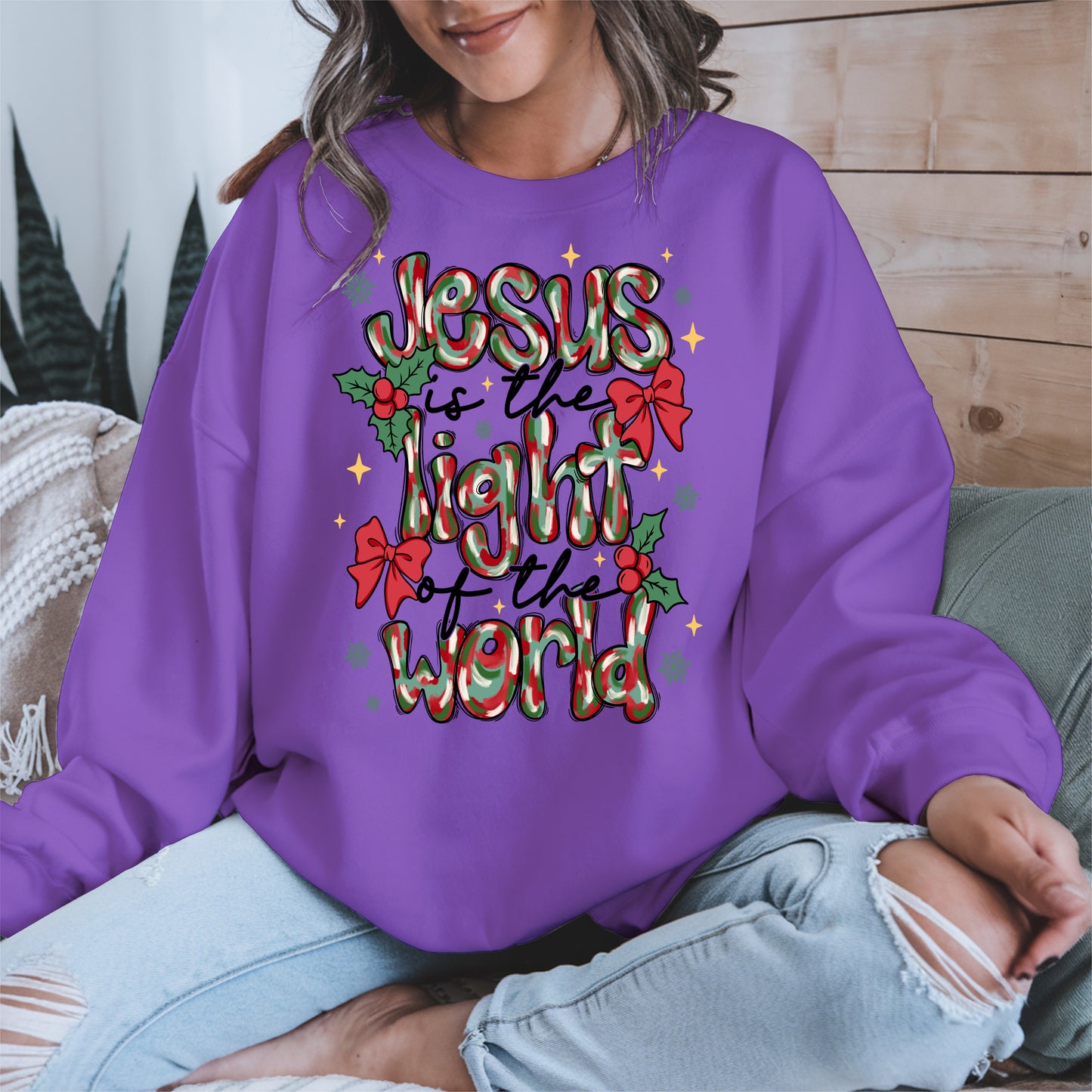 Jesus Light of the World Christmas Shirt