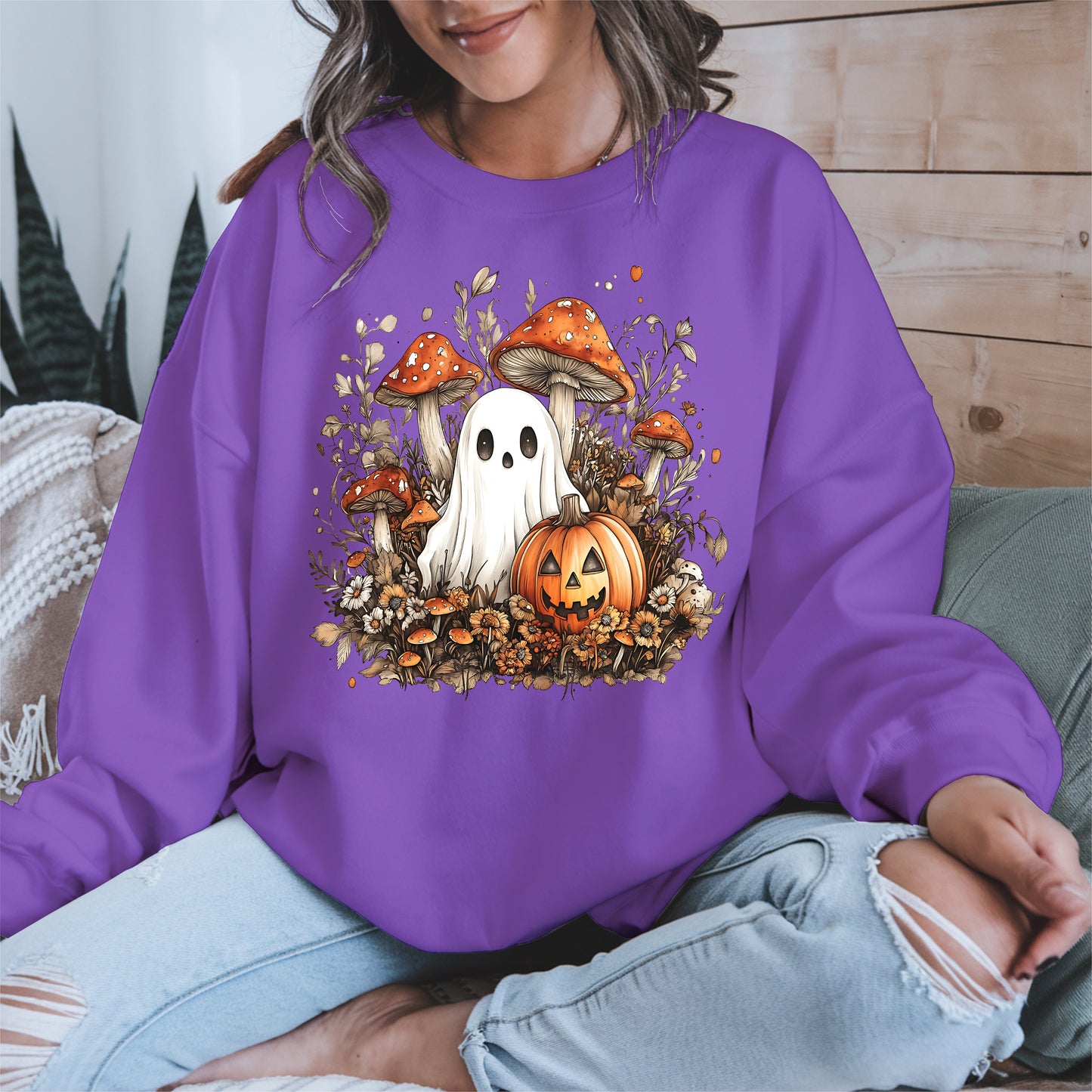Floral Cute Ghost halloween shirt
