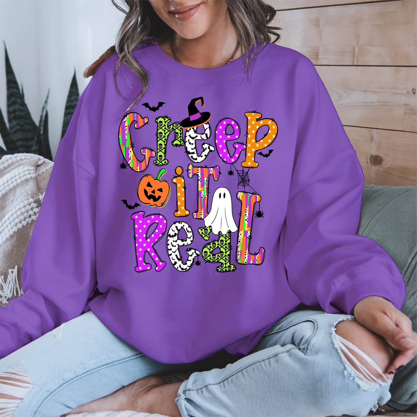 Creep It Real Doodle halloween shirt
