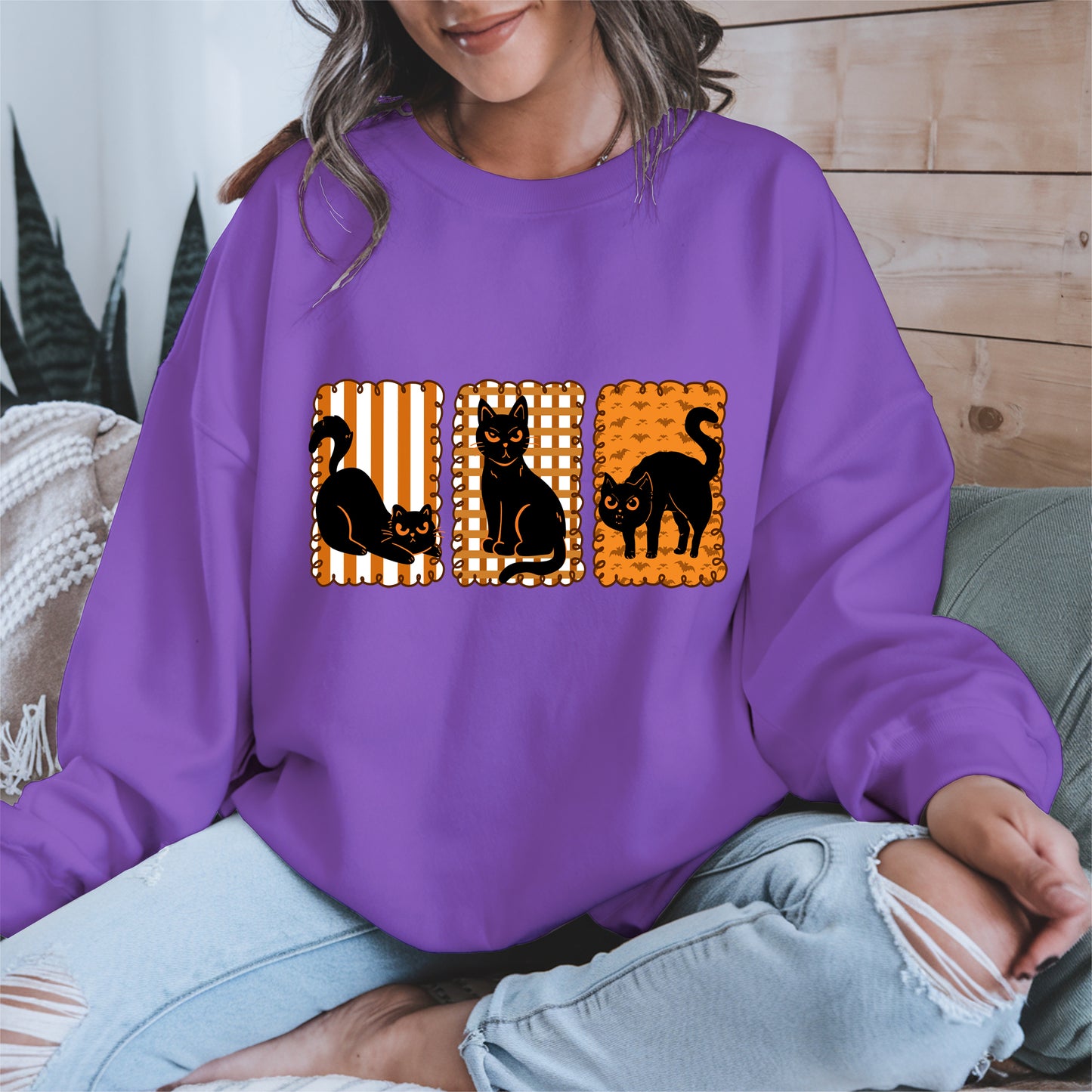 Black Cat Halloween shirt and sweatshirt