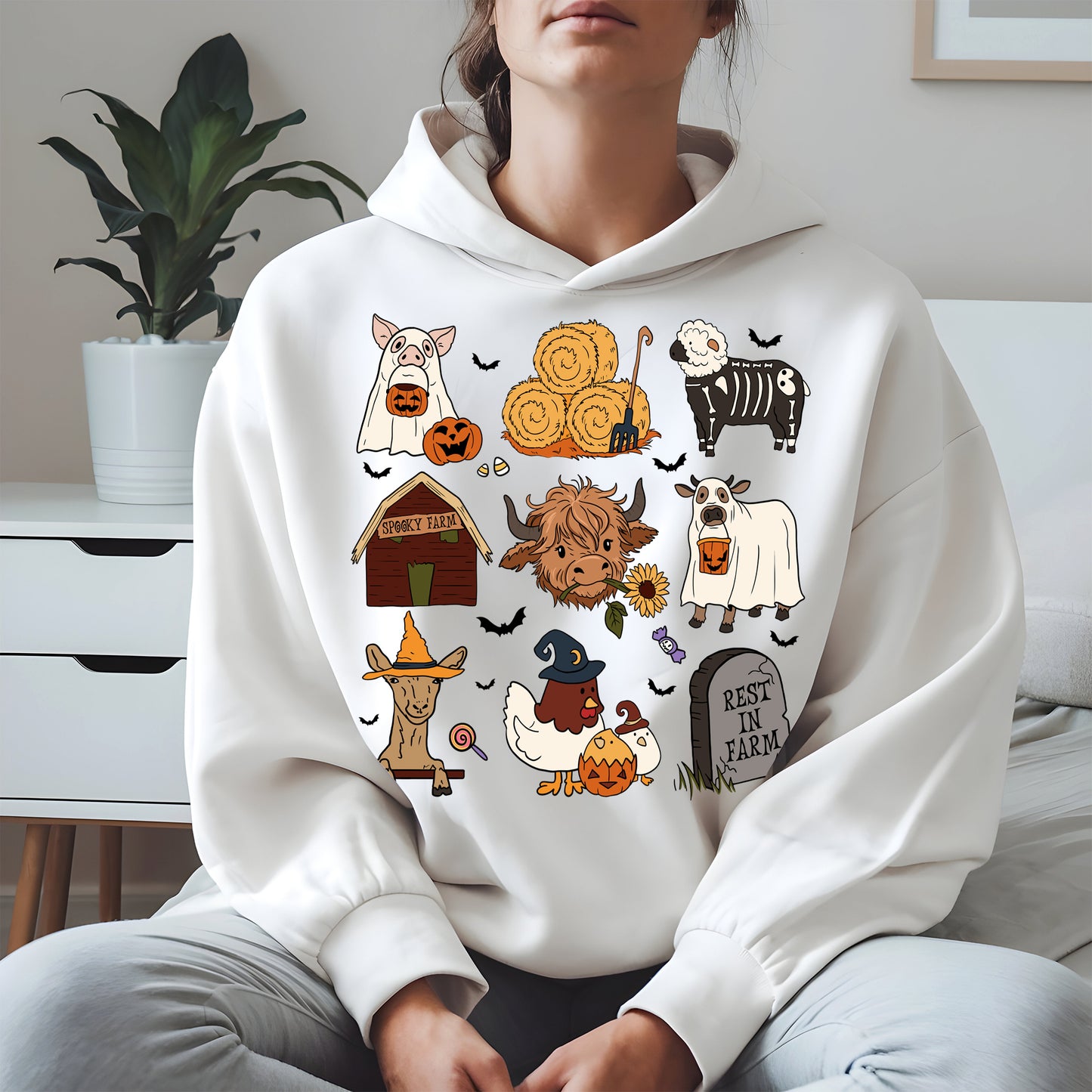 Spooky Cute Halloween Farm Animal Shirt