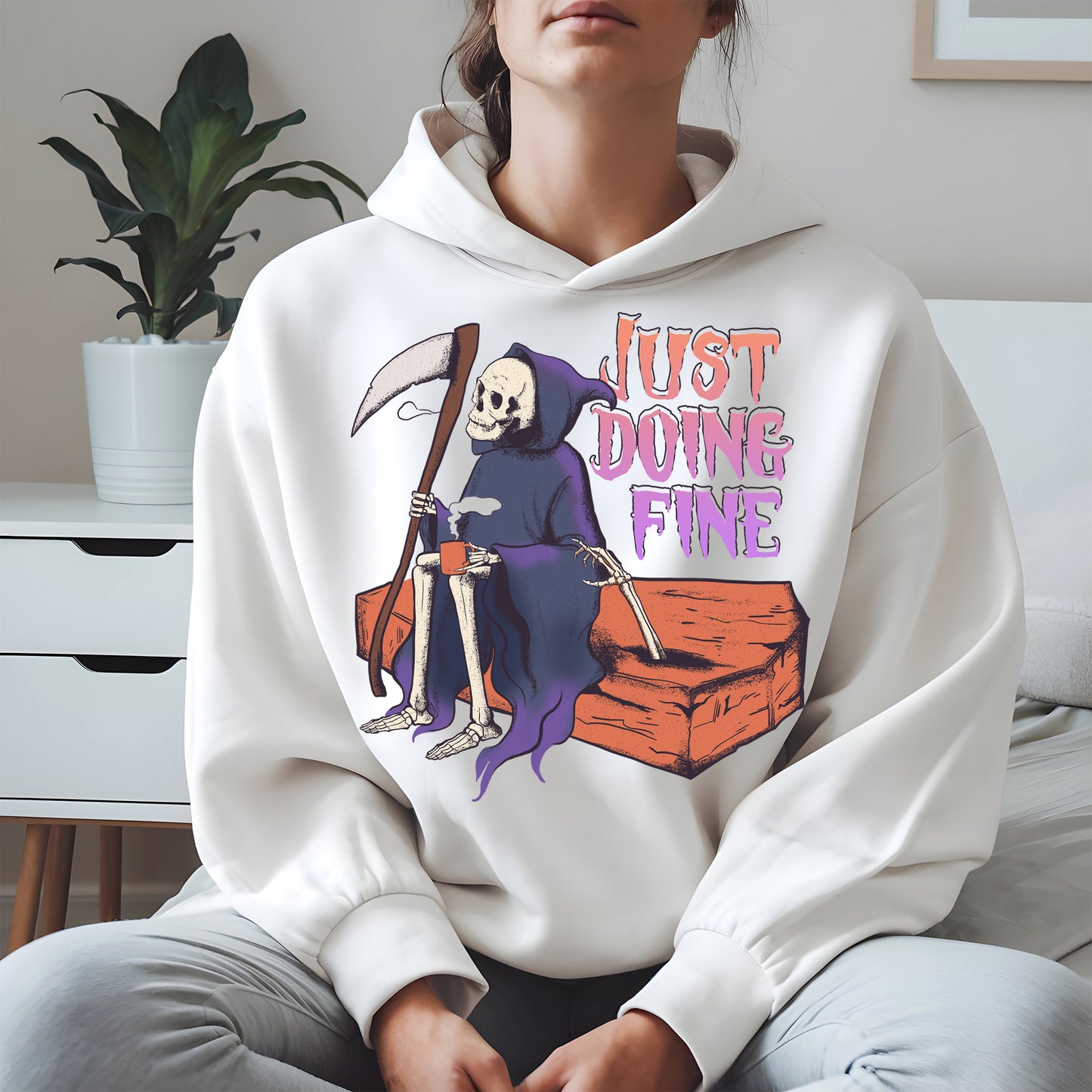 Just Doing Fine Grim Reaper Shirt
