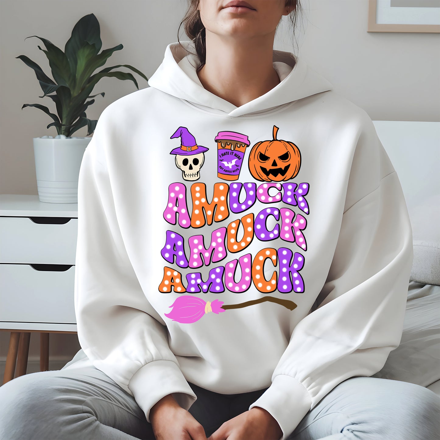 Amuck Amuck Amuck Shirt - Funny Halloween Coffee Witch Tee