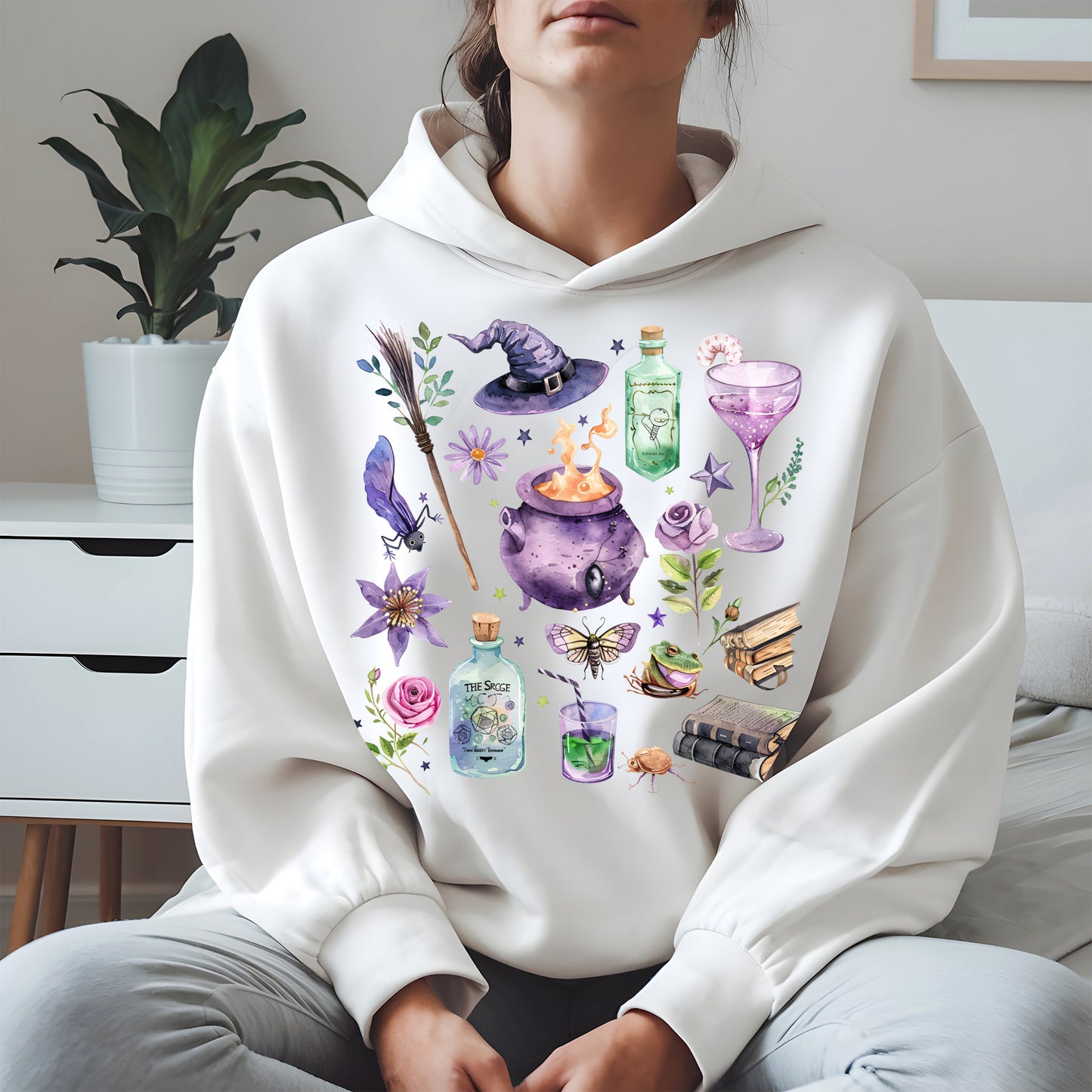 Witchy Vibes Watercolor Potion Tee