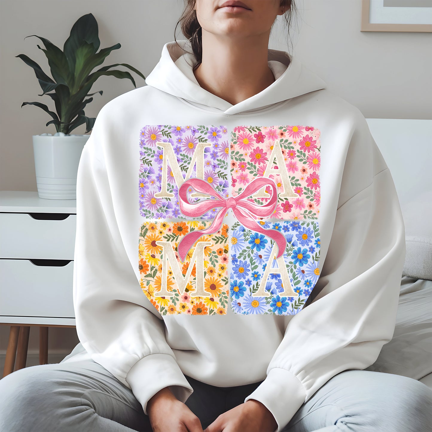 Floral MAMA Shirt Mother Tee Hoodie Sweatshirt Gift for Moms