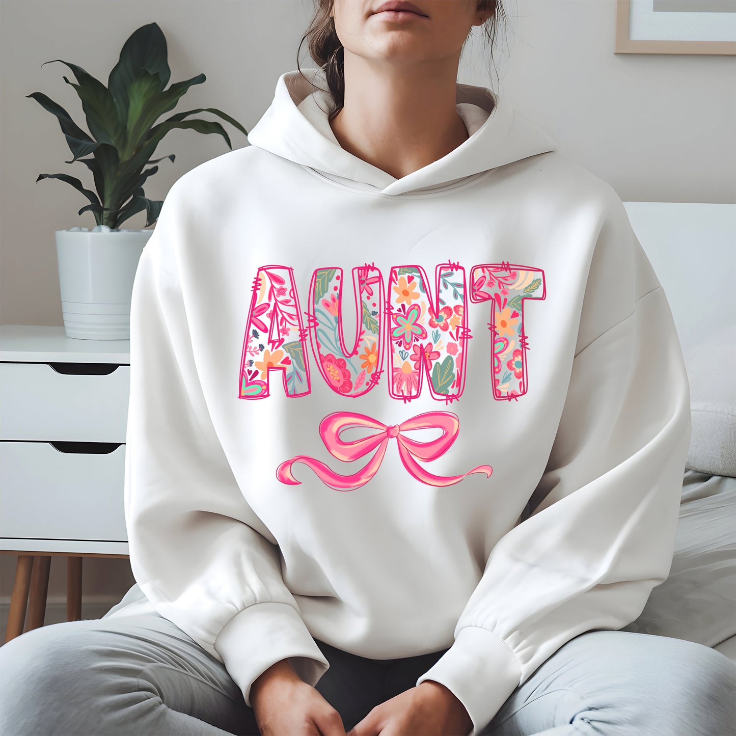 Floral Aunt Shirt Gift Tee Hoodie Sweatshirt for Cool Aunties