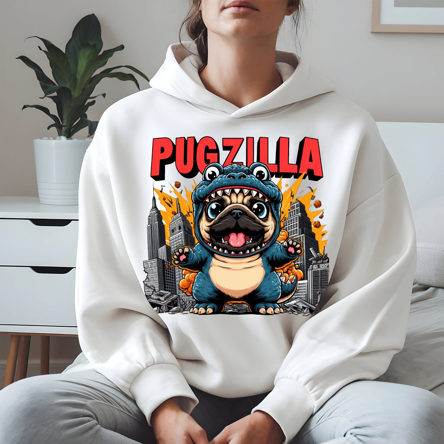 Pugzilla Funny Dog Shirt Hoodie Sweatshirt