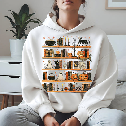 Haunted Bookshelf Halloween Shirt