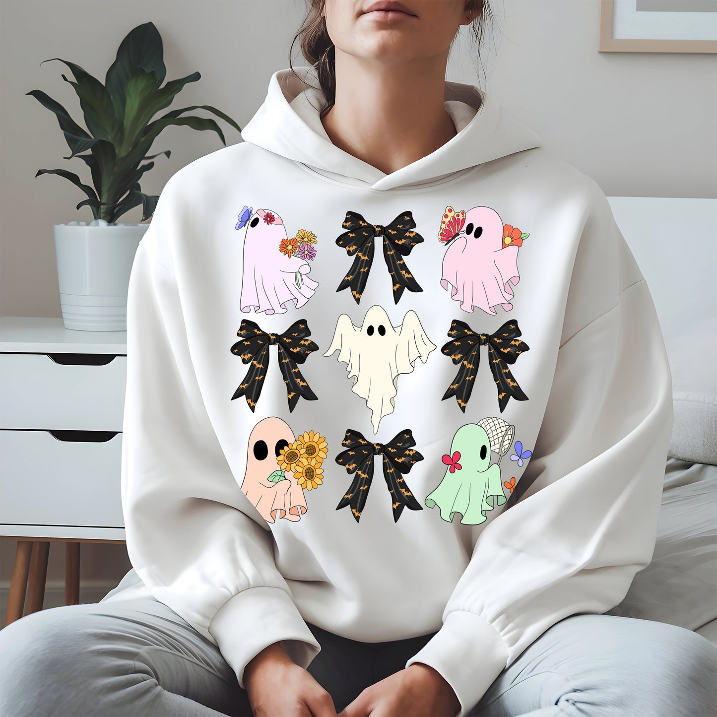 Cute Ghost and Bow Halloween Shirt