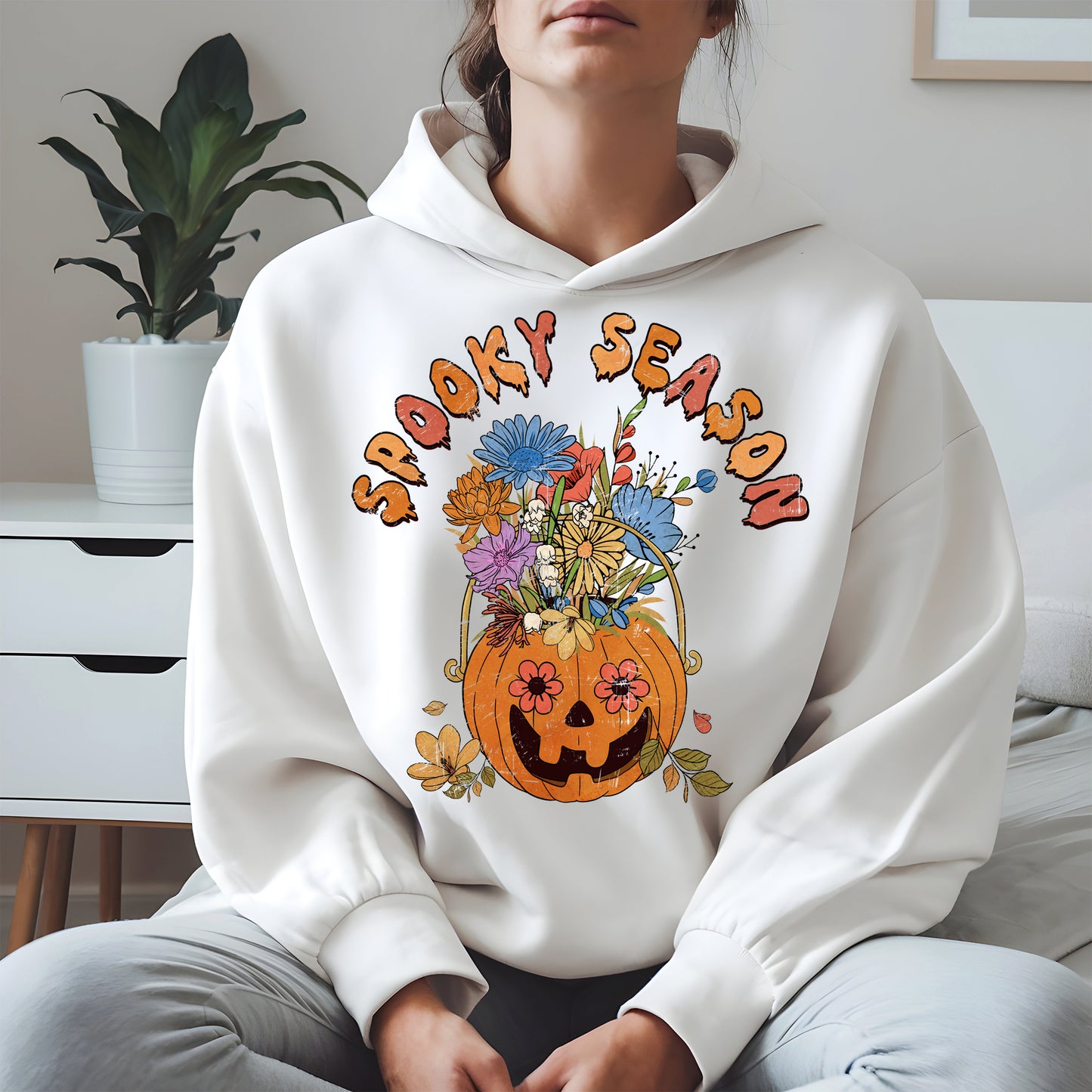 Floral Pumpkin Spooky Season Shirt
