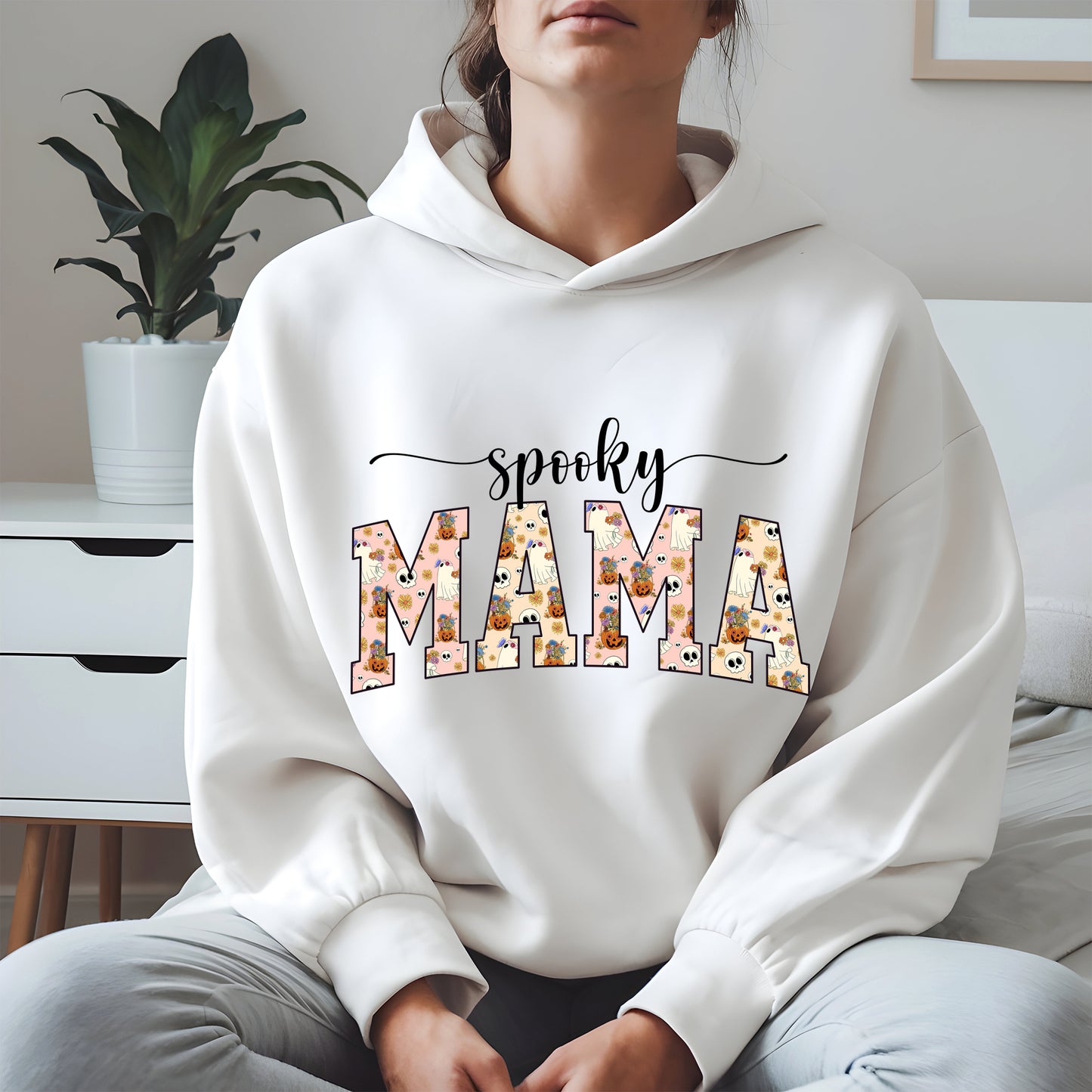 Halloween Mama Shirt for Moms Cute Ghost
