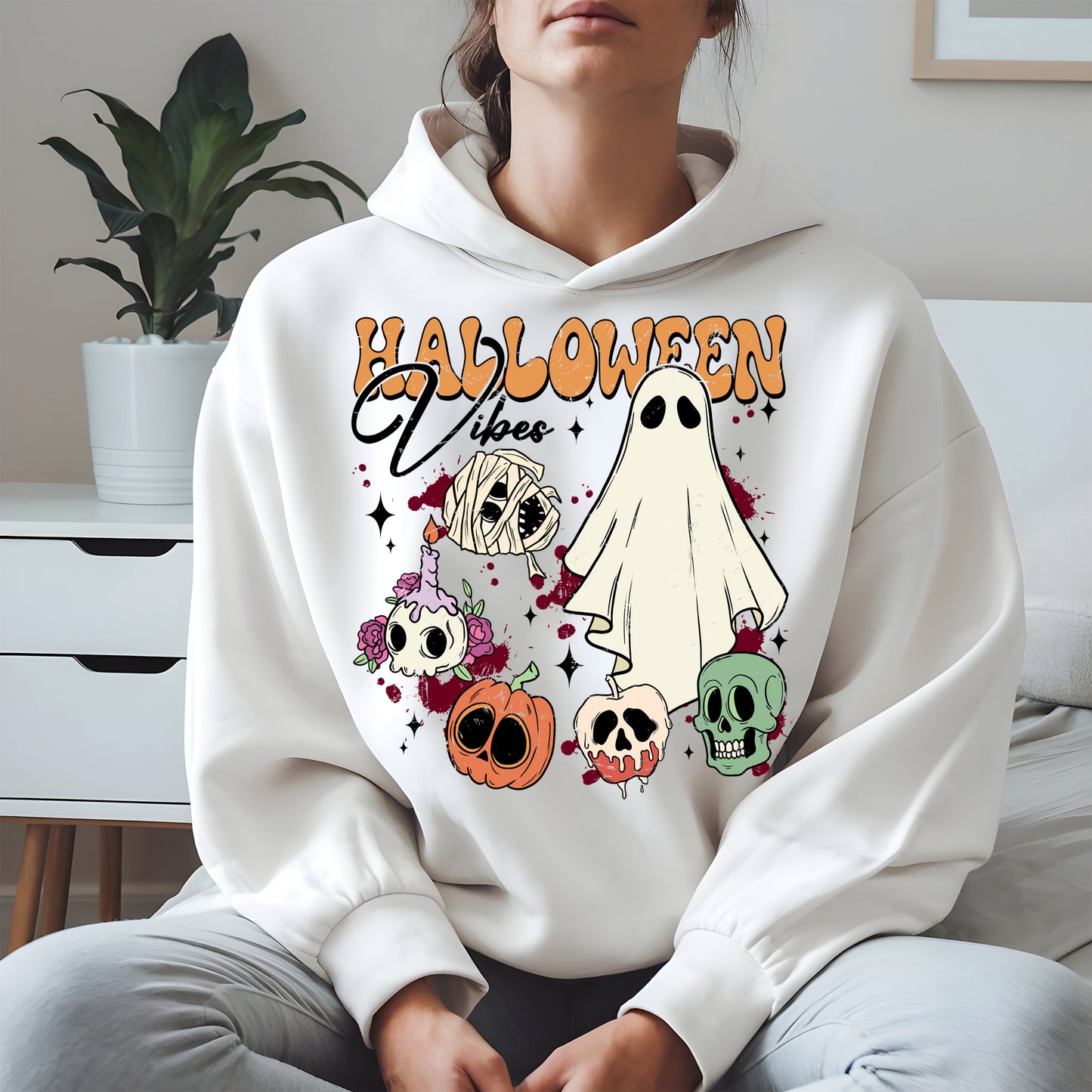 Classic Halloween Ghost and Skull Shirt