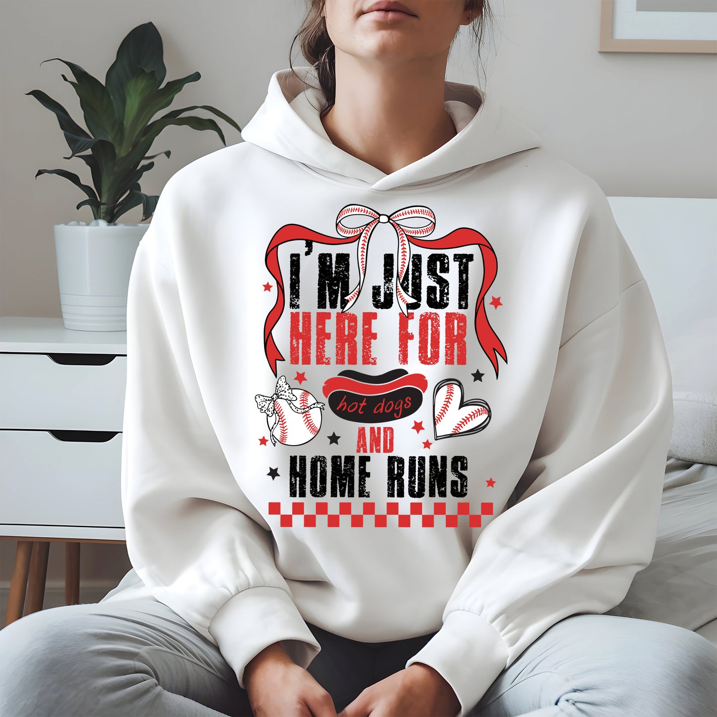 Here For Hot Dogs Baseball Shirt Sport Tee Hoodie Sweatshirt