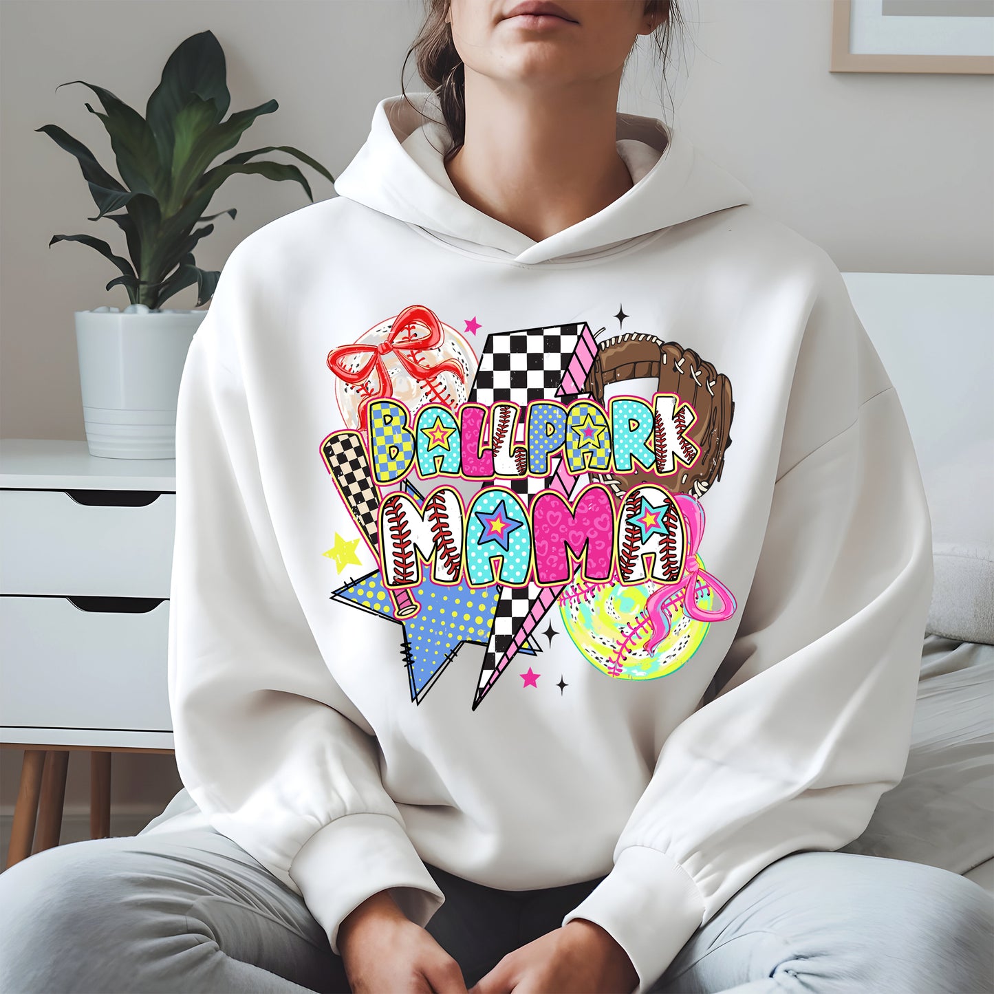 Ballpark Mama Shirt Sport Tee Hoodie Sweatshirt Gift for Baseball Moms