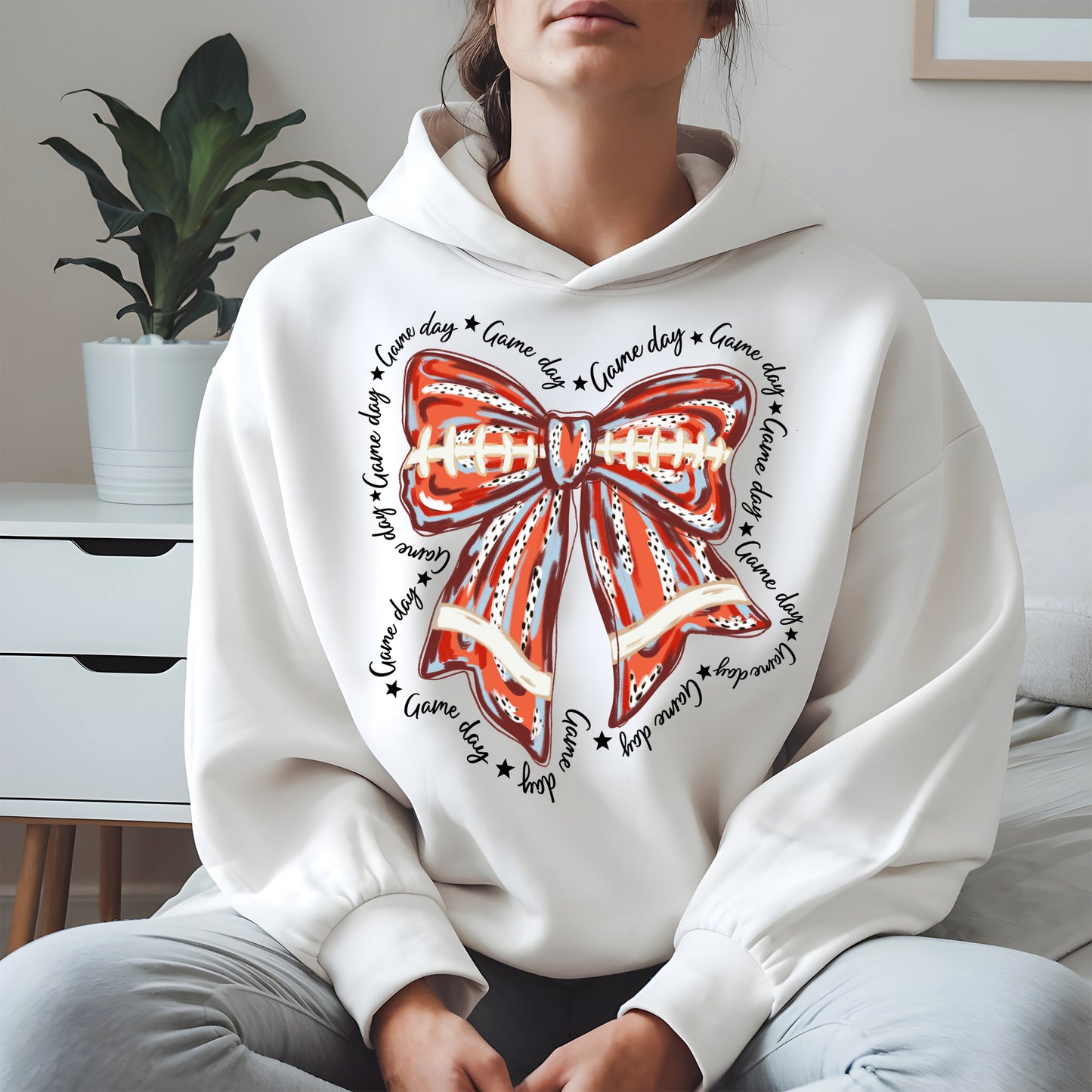 Baseball Bow Shirt Sport Tee Hoodie Sweatshirt Gift for Fans and Moms