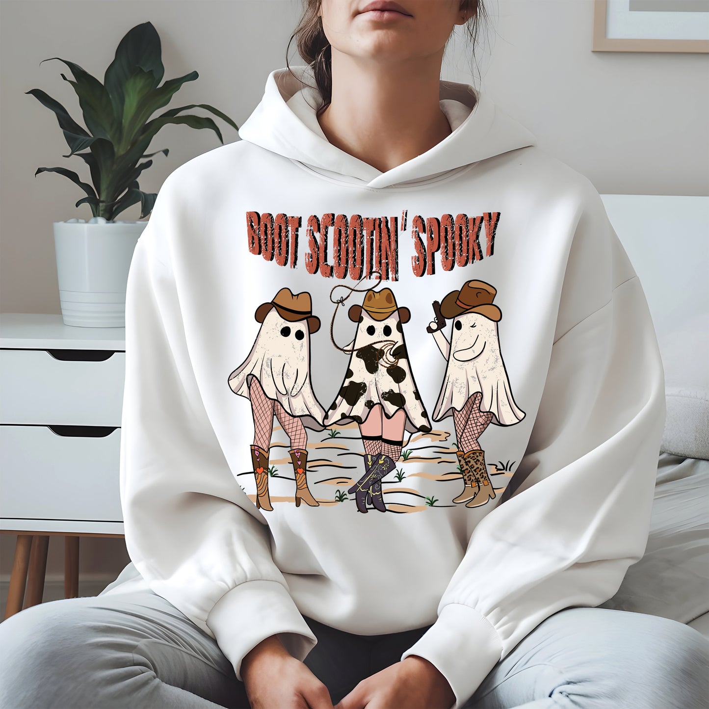 Boot Scootin' Spooky Cowgirl Halloween Tee