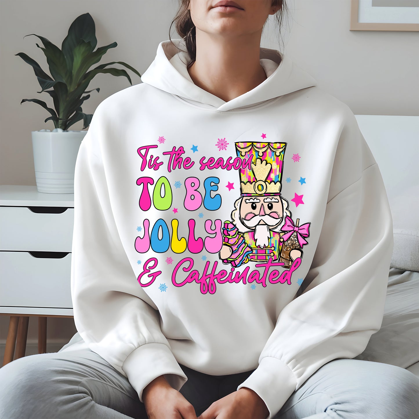 Tis the Season To Be Jolly and Caffeinated Christmas Shirt