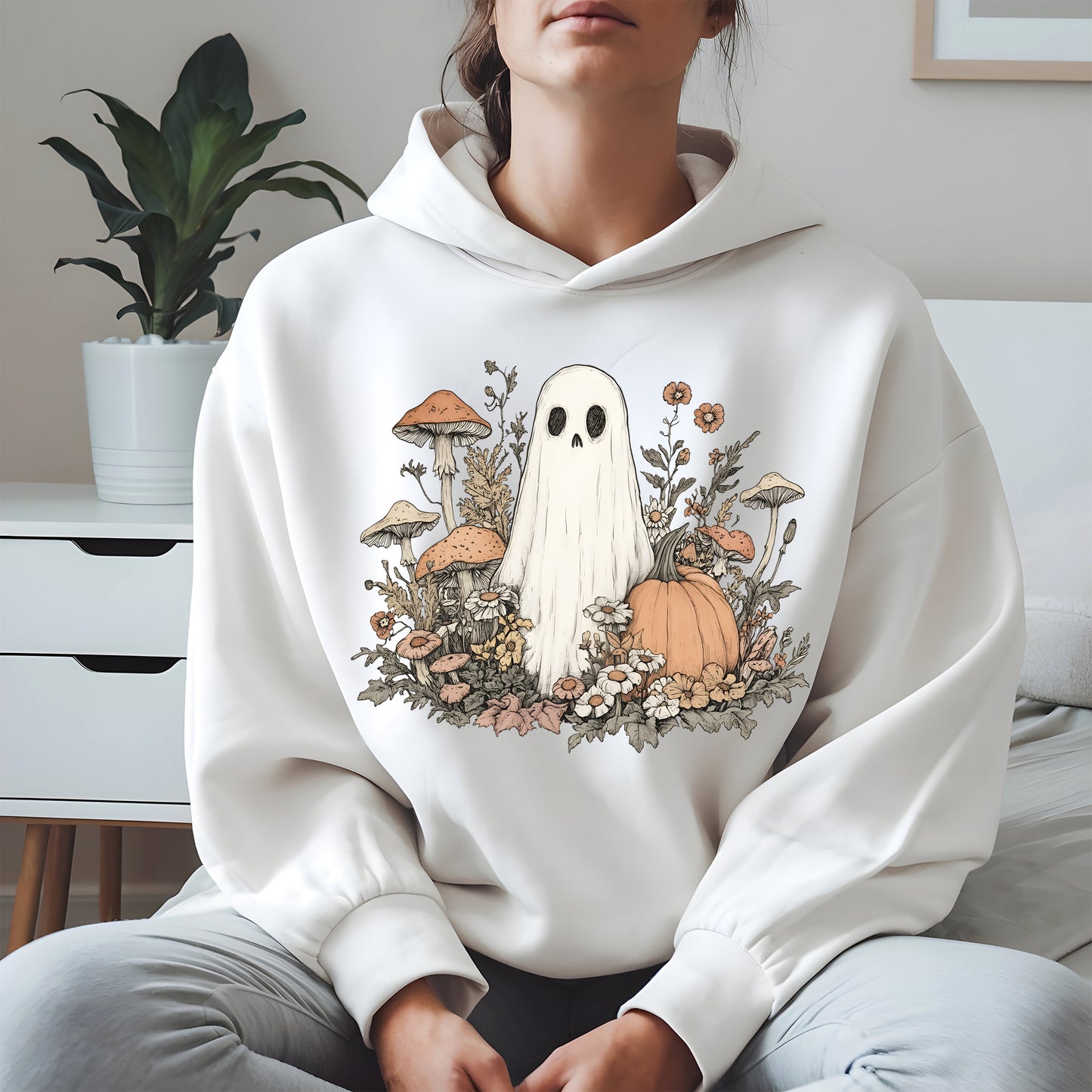 Retro Floral Ghost halloween shirt