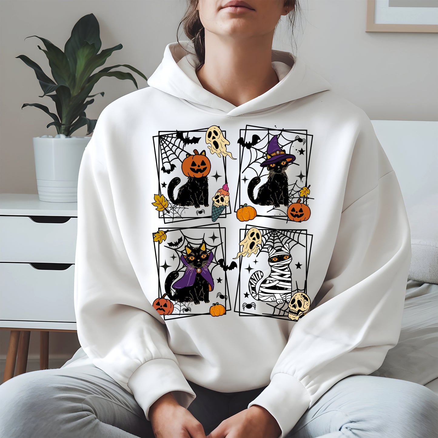 Black Cat Halloween shirt and hoodie