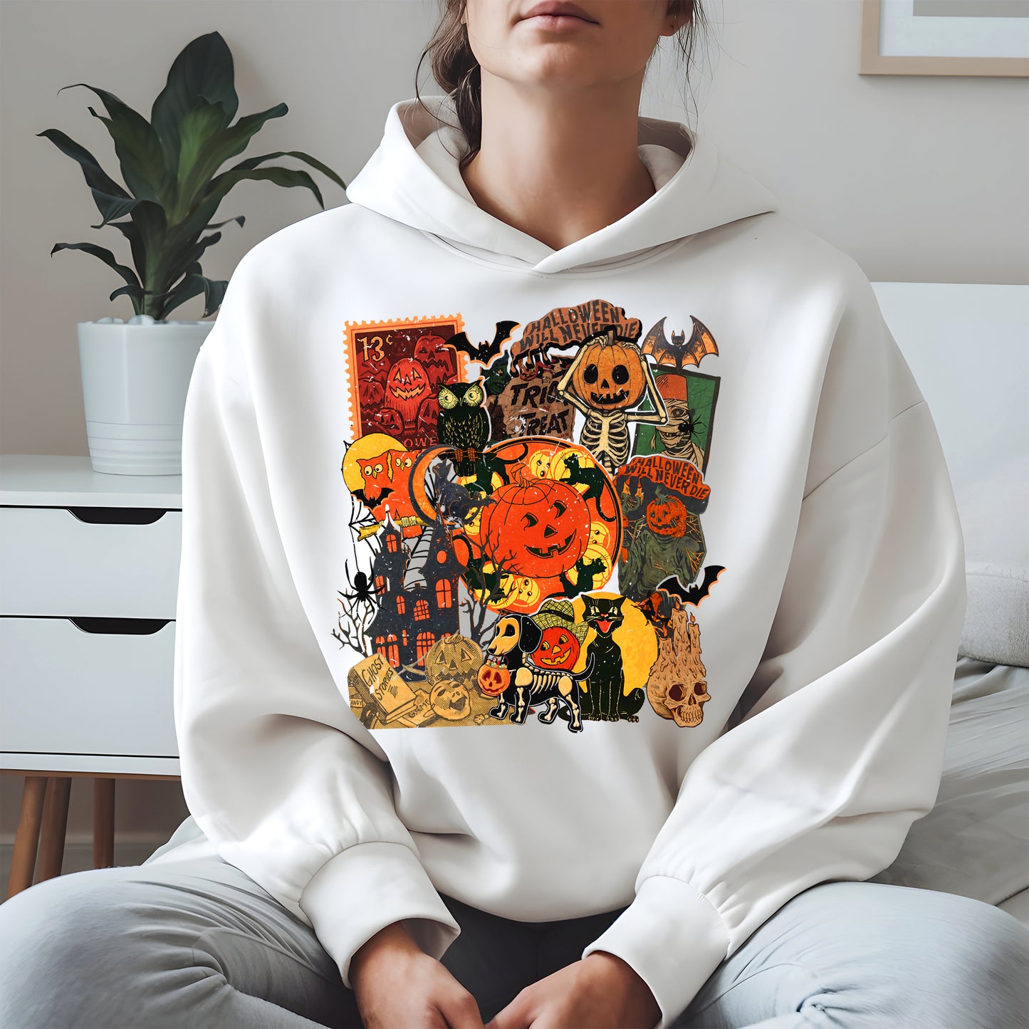 Collage Halloween shirt and hoodie