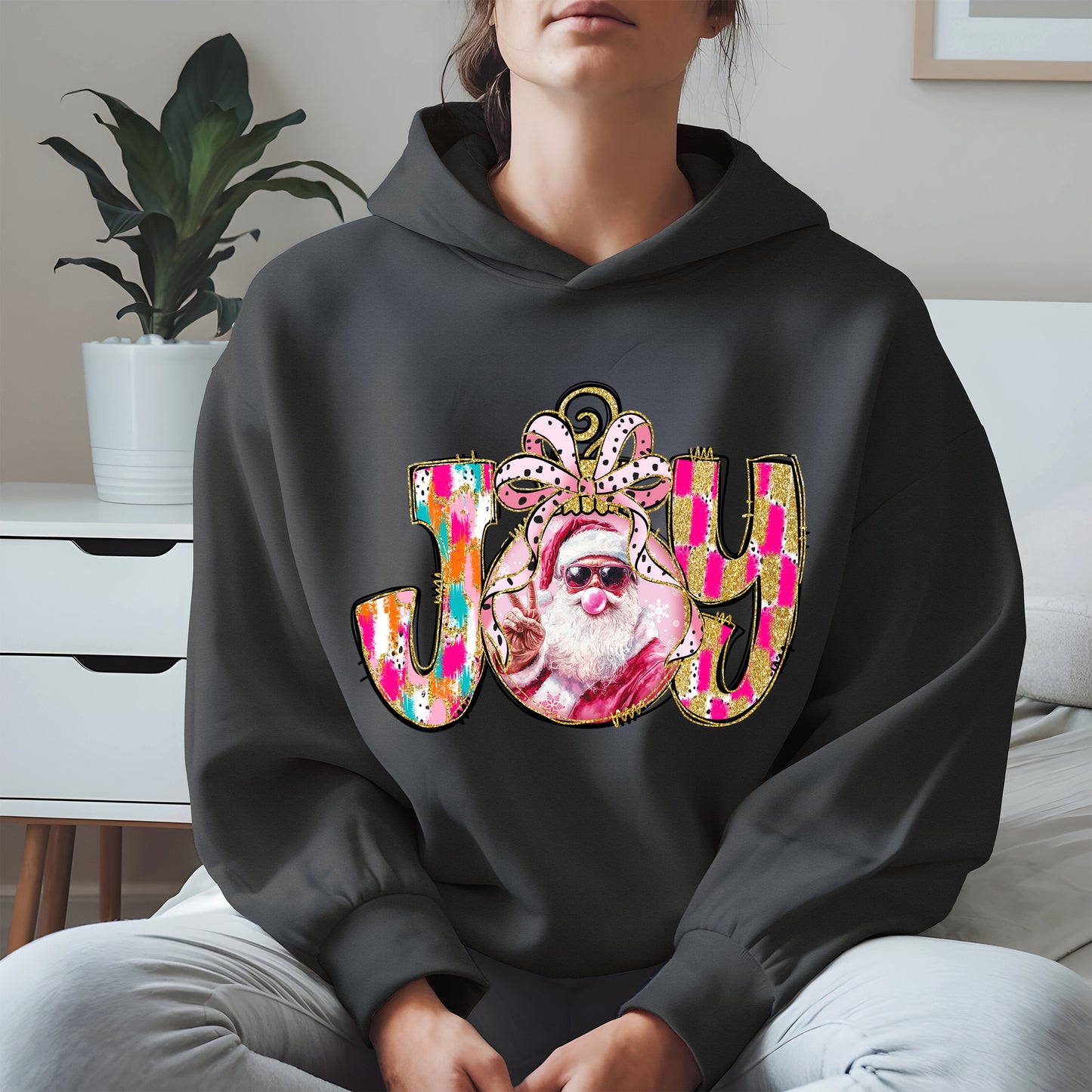 Joy Christmas Shirt Santa Cool Holiday Gift