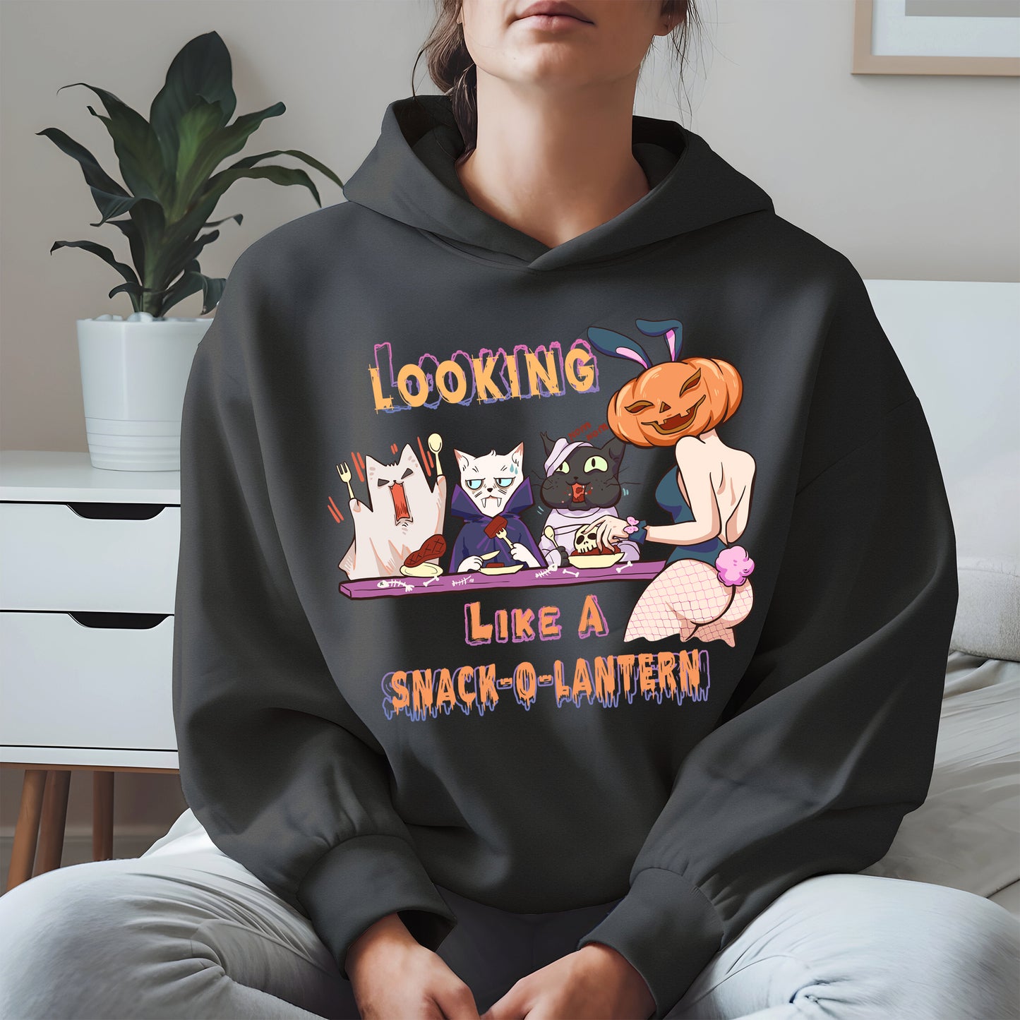Snack-O-Lantern Halloween Cat Tee