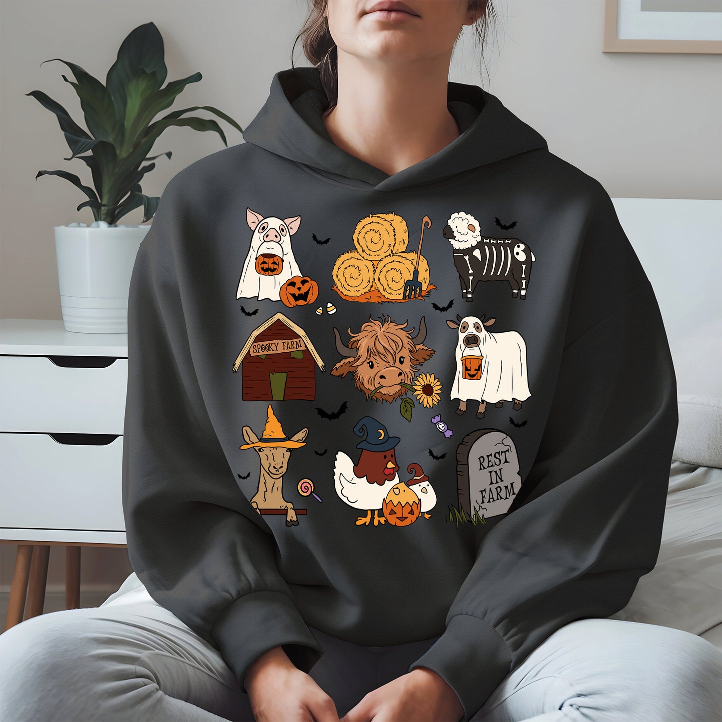 Spooky Cute Halloween Farm Animal Shirt