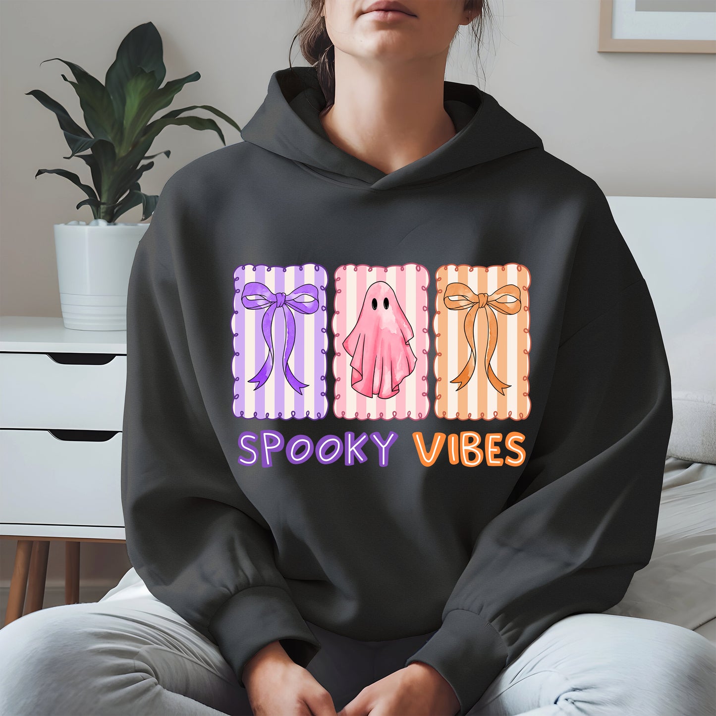 Spooky Vibes Shirt Hoodie Sweatshirt for Halloween and Fall Looks