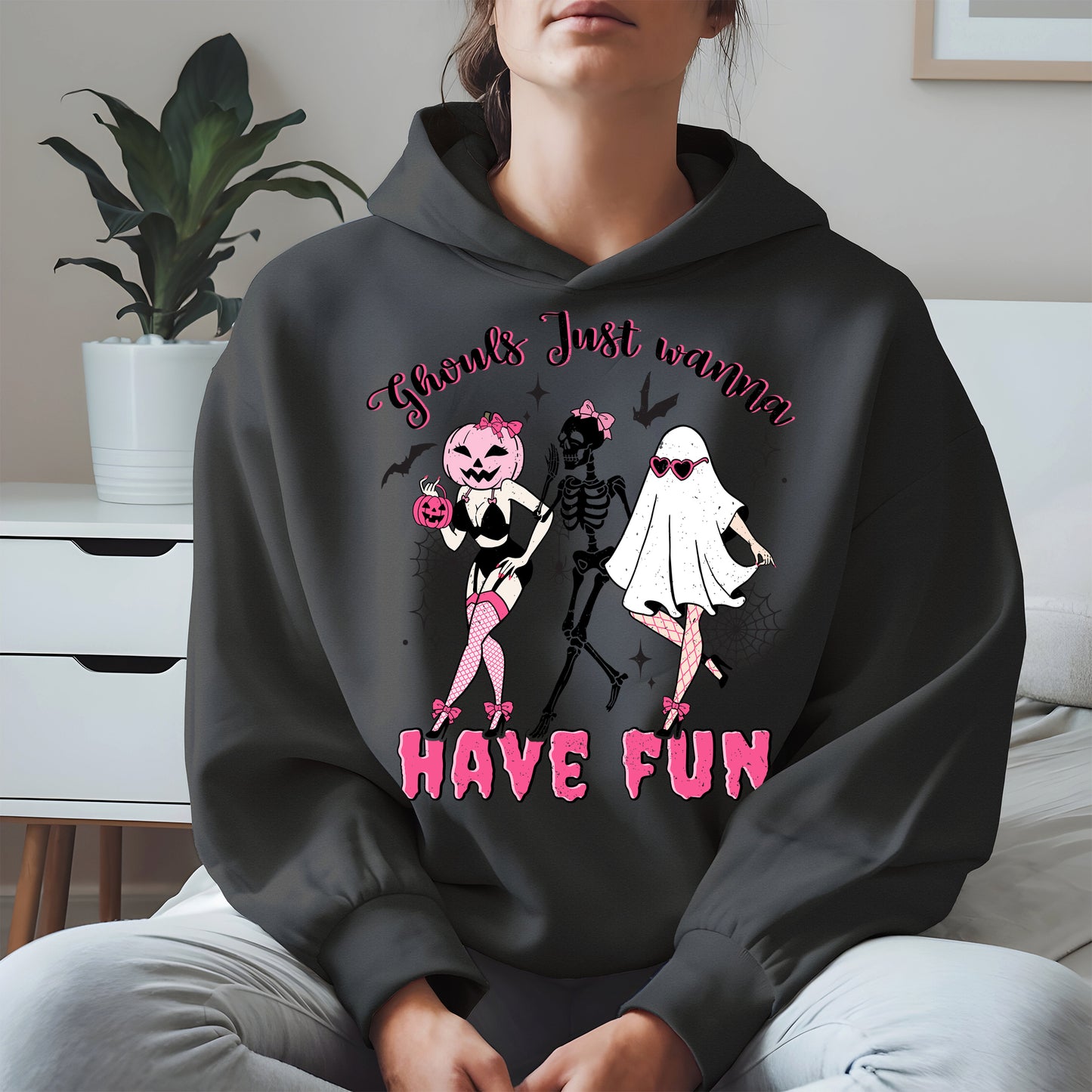 Ghouls Just Wanna Have Fun Halloween Pinup Design