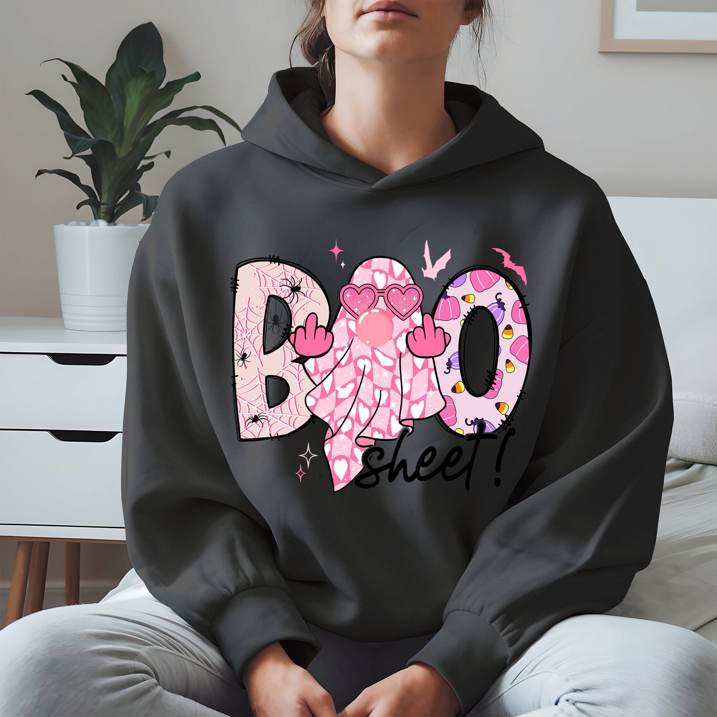 Pink Sassy Ghost Boo Shirt - Cute Halloween Attitude Tee