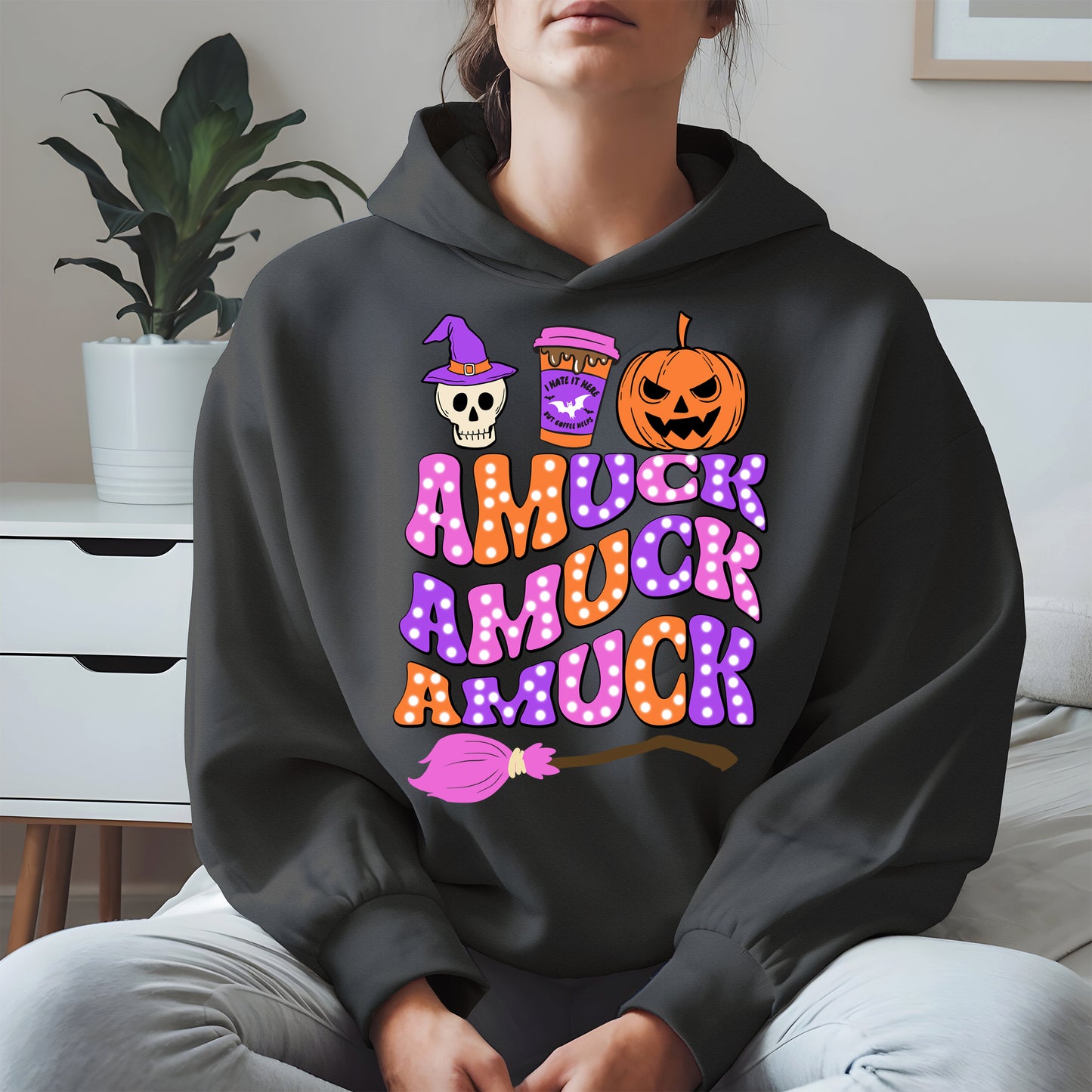 Amuck Amuck Amuck Shirt - Funny Halloween Coffee Witch Tee