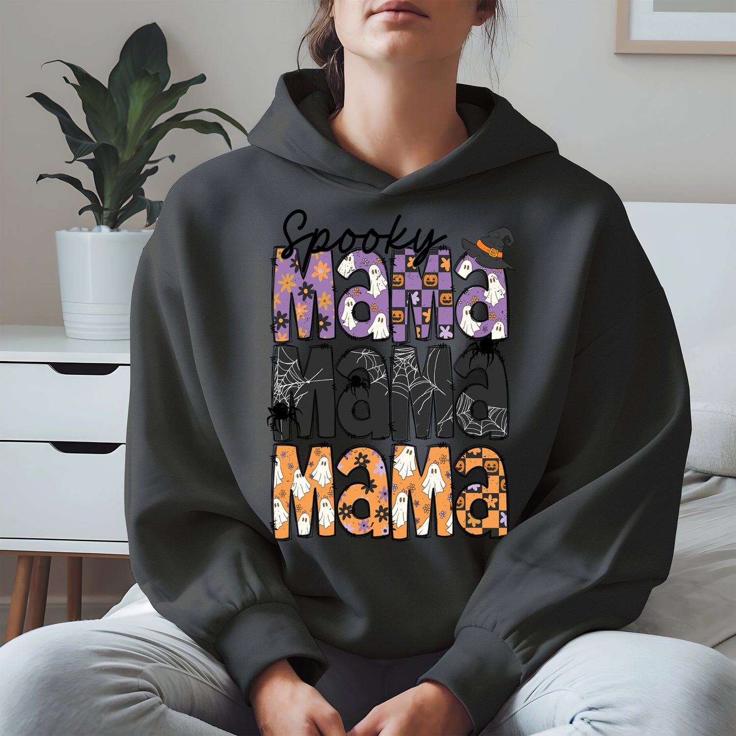 Halloween Mama Shirt - Ghosts and Spooky Patterns