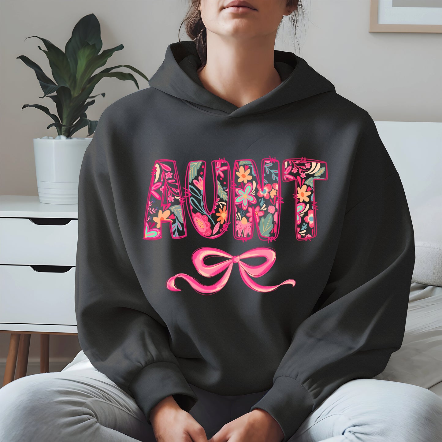 Floral Aunt Shirt Gift Tee Hoodie Sweatshirt for Cool Aunties