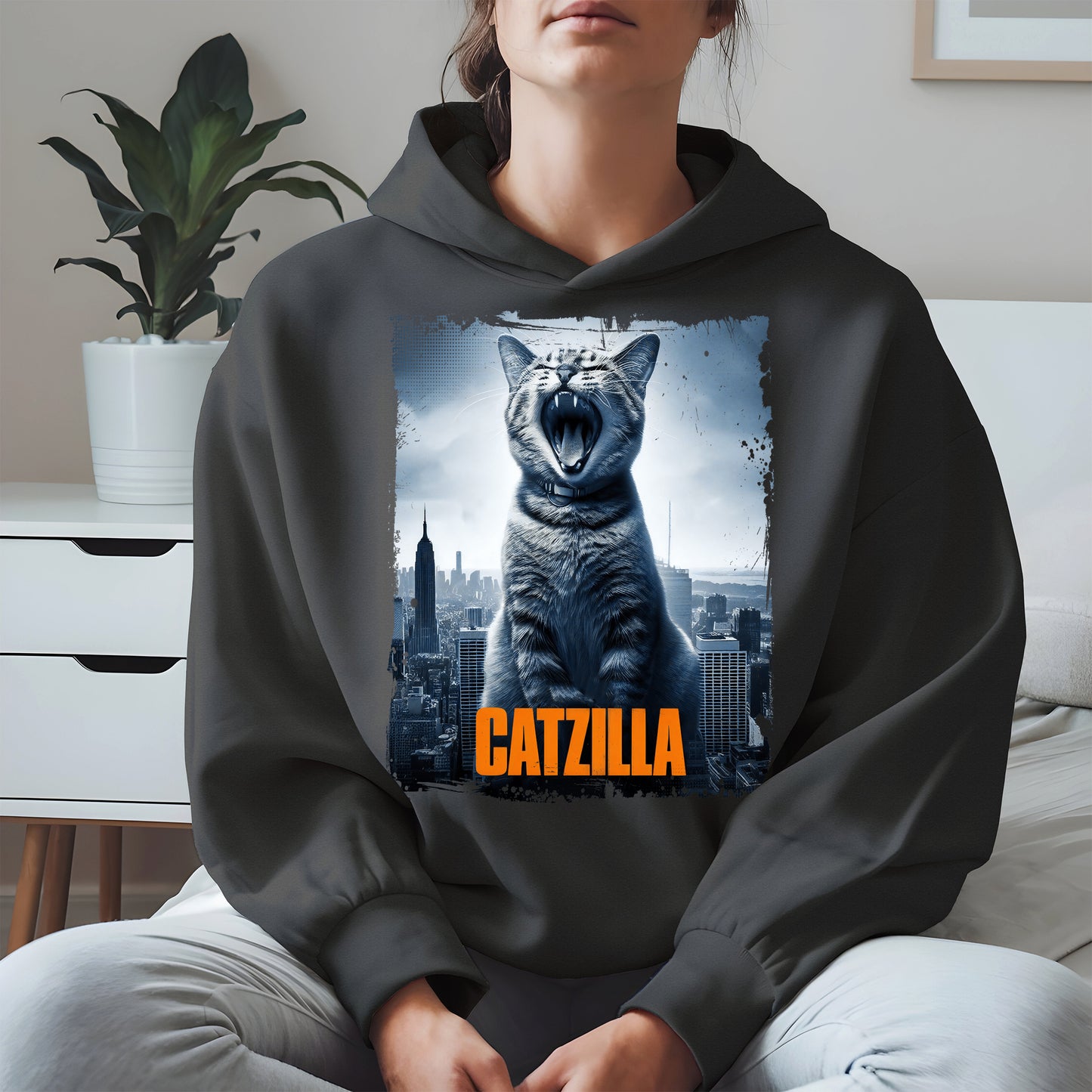 Catzilla Funny Cat Shirt Hoodie Sweatshirt