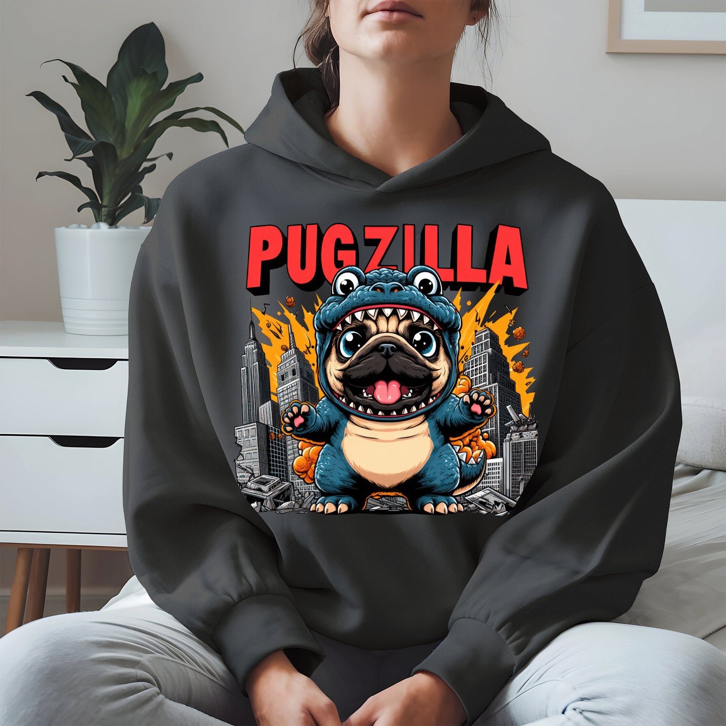 Pugzilla Funny Dog Shirt Hoodie Sweatshirt