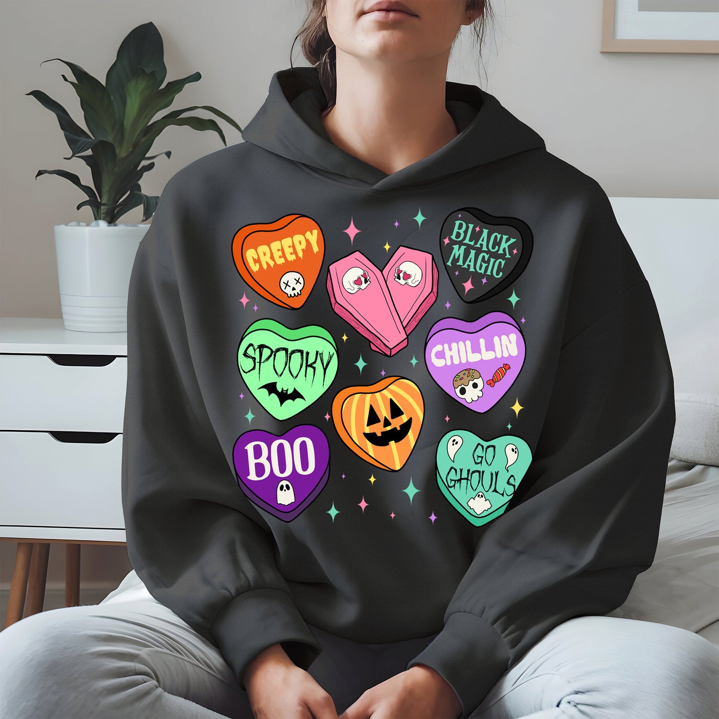 Spooky Candy Heart Halloween Shirt
