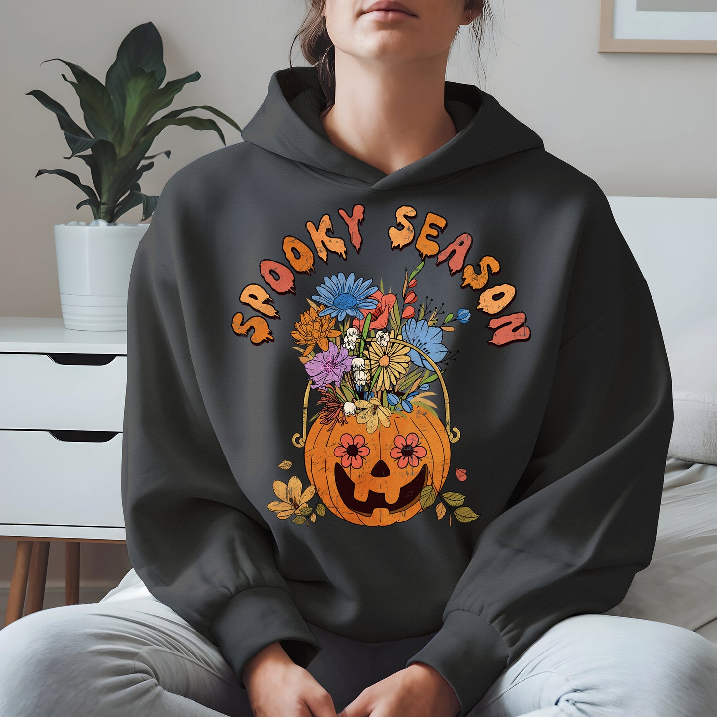 Floral Pumpkin Spooky Season Shirt