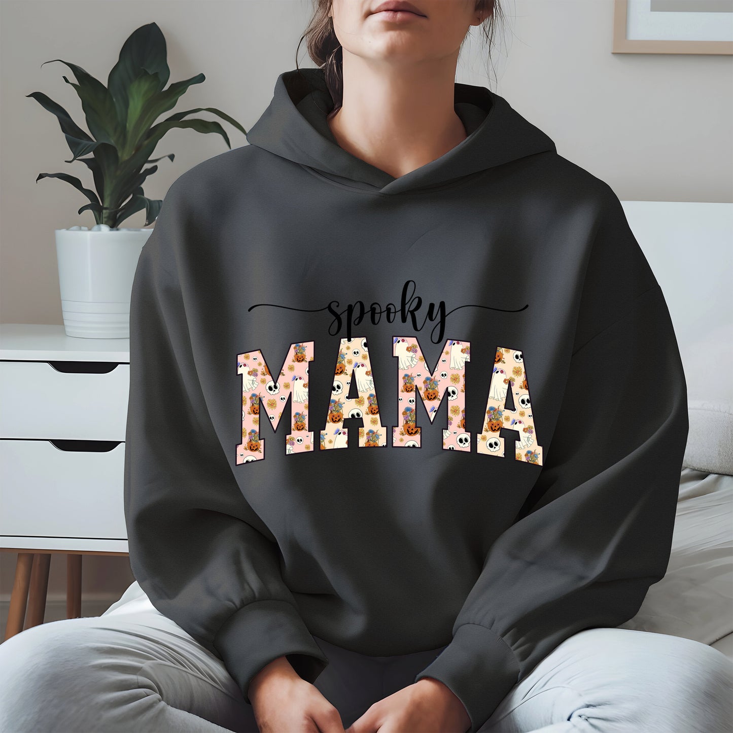 Halloween Mama Shirt for Moms Cute Ghost