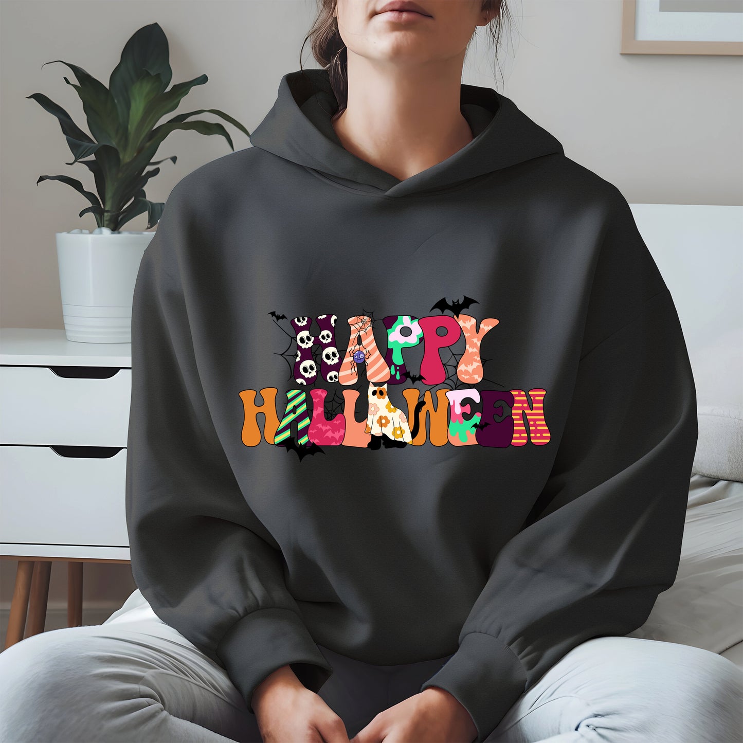 Colorful Ghost Pumpkin Retro Halloween Shirt