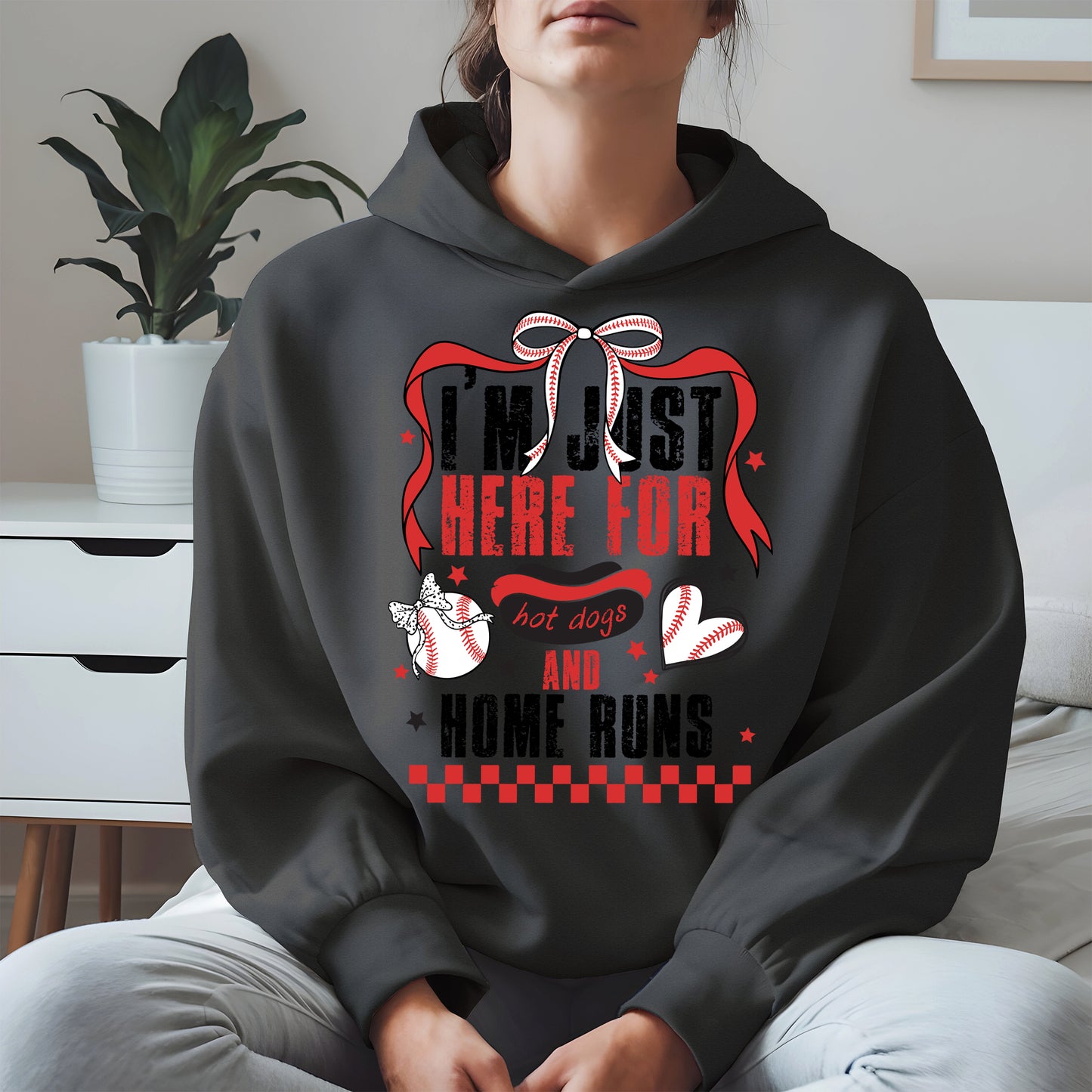 Here For Hot Dogs Baseball Shirt Sport Tee Hoodie Sweatshirt