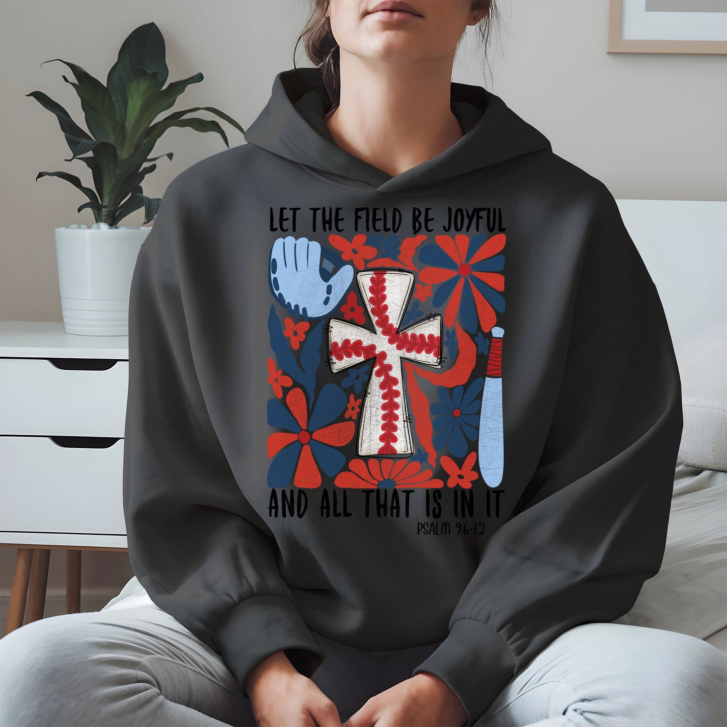 Faith Baseball Floral Shirt Sport Tee Hoodie Sweatshirt Gift for Fans