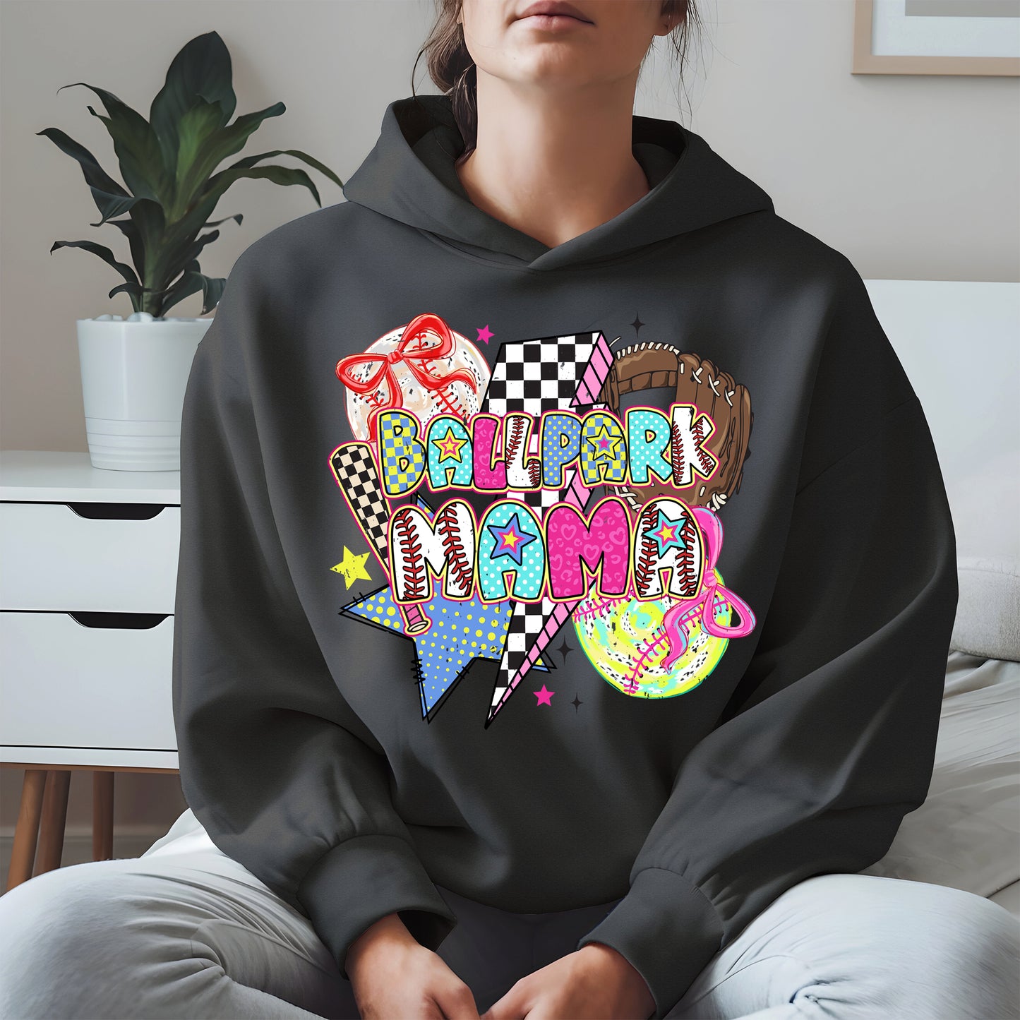 Ballpark Mama Shirt Sport Tee Hoodie Sweatshirt Gift for Baseball Moms