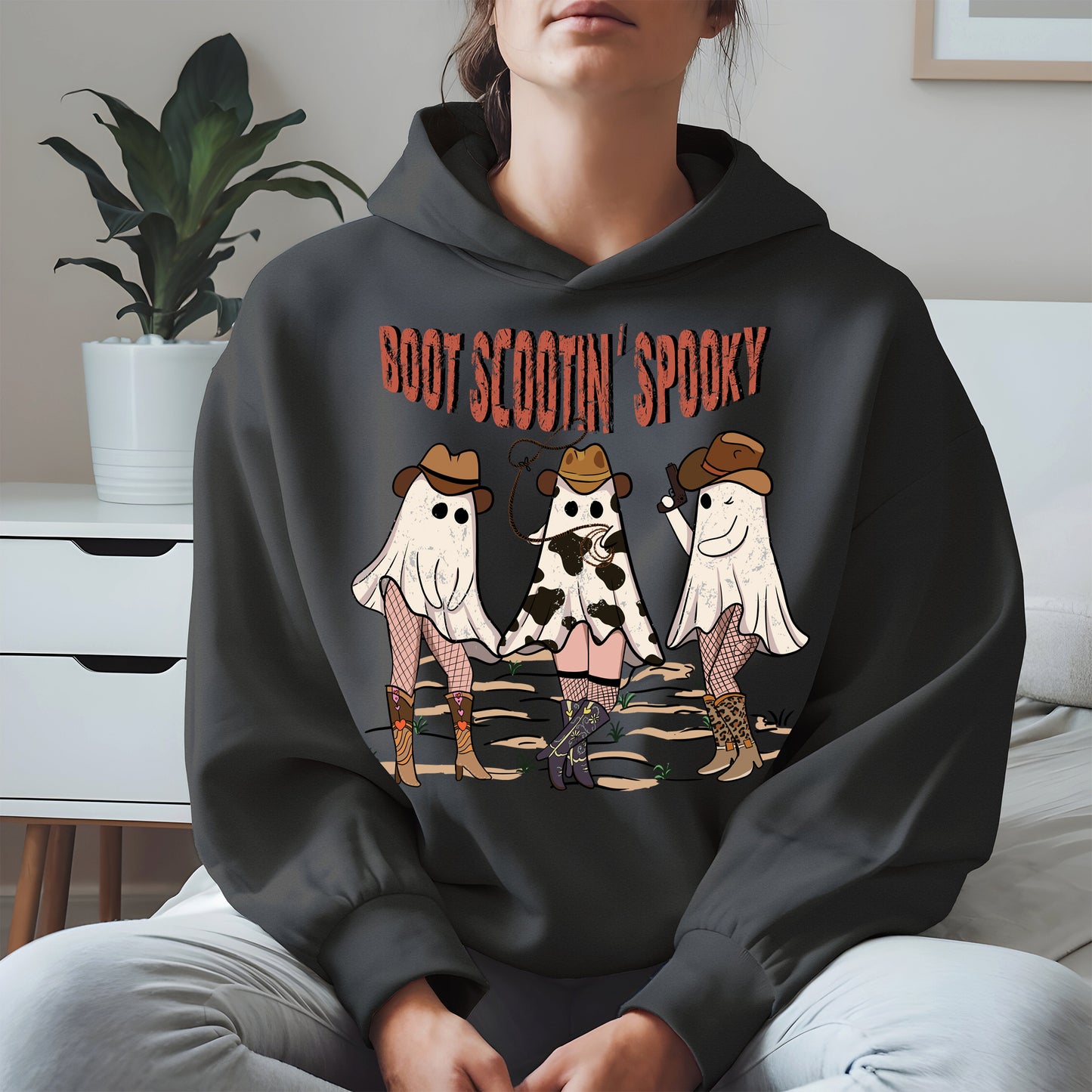 Boot Scootin' Spooky Cowgirl Halloween Tee